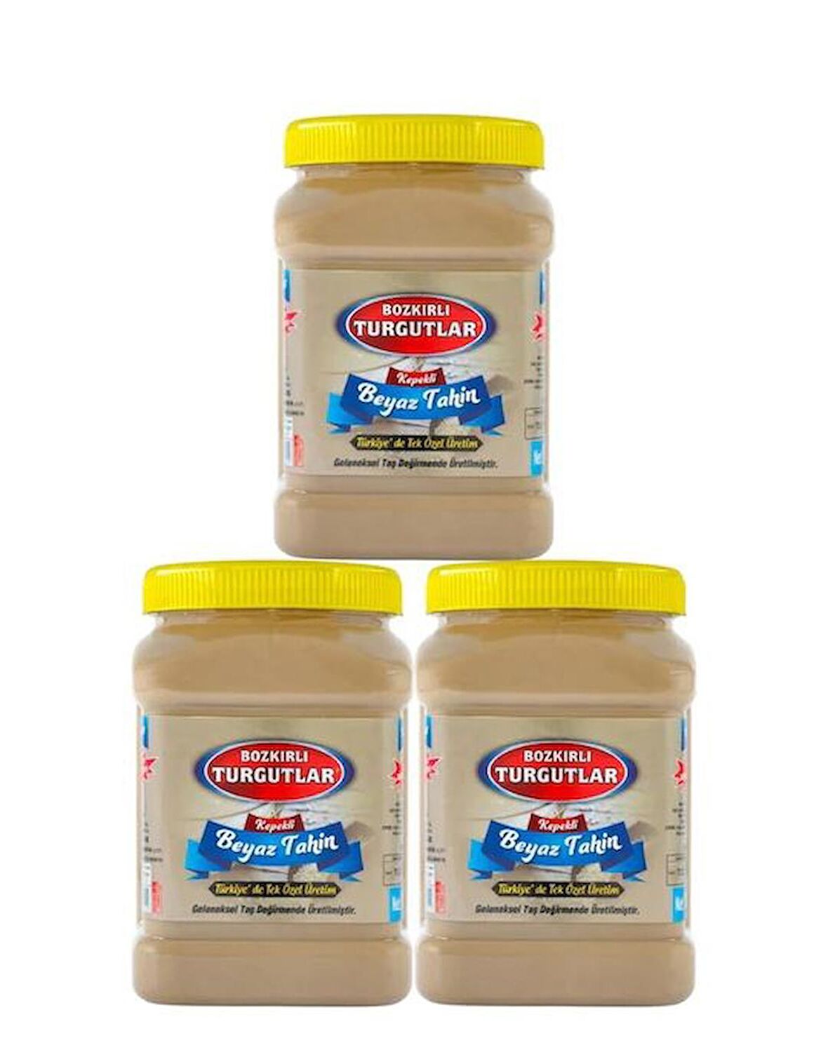 Beyaz Kepekli Tahin Özel Üretim 930g x3