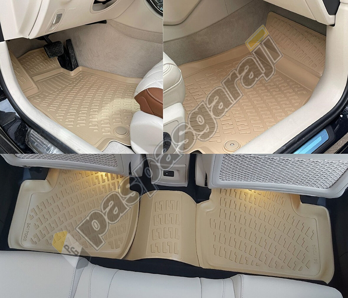 Audi A7 3D Havuzlu Paspas, 2018- Sonrası Bej Renk