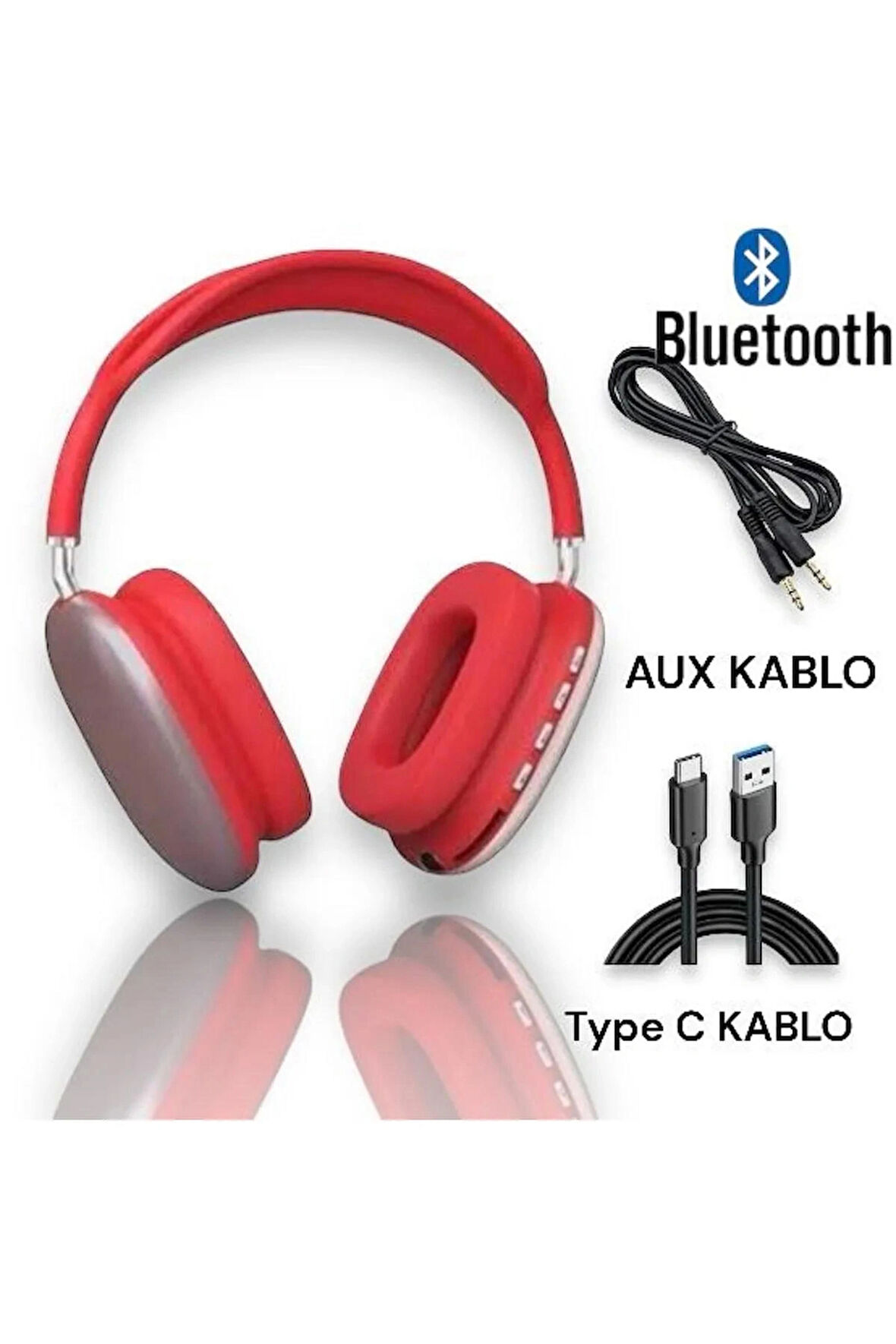 ARELL TEKNOLOJİ P9 Air Pro Max Kablosuz 5.0 Mikrofonlu Sd Kart Girişli Aux Kablolu Bluetooth Kulaklık