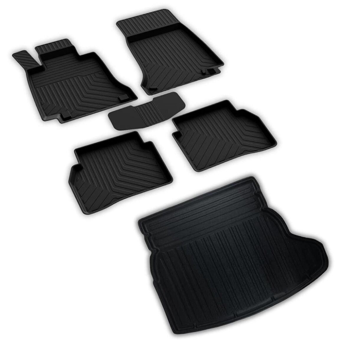 Mercedes C Serisi W205 Ferrous 4D Paspas ve Rampalı ve Kulaklı 3D Bagaj Havuzu 2015 ve Üstü