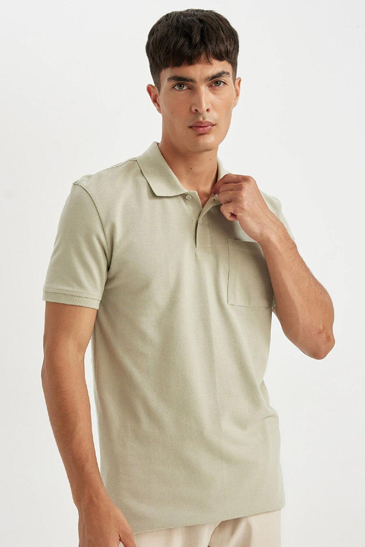 DeFacto New Regular Fit Kısa Kollu Pike Basic Düz Polo Tişört D4610AX24SMKH478
