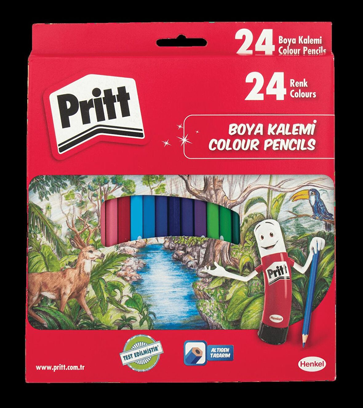 Pritt Kuru Boya Karton Kutu Tam Boy 24 Renk 1221351