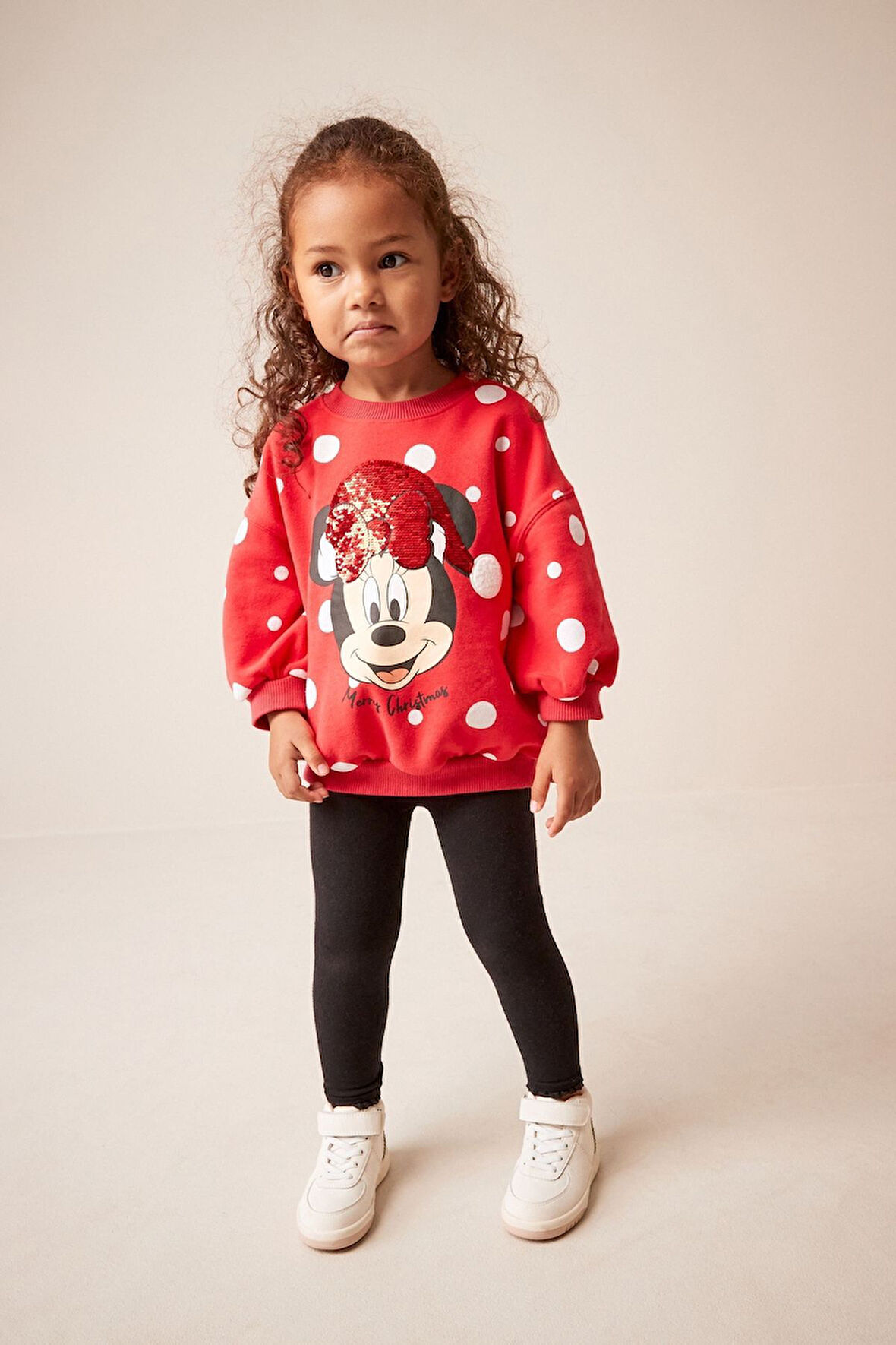 Next Baby Pamuklu Kırmızı Chrismast Temalı Sweatshirt Tayt Alt Üst Takım