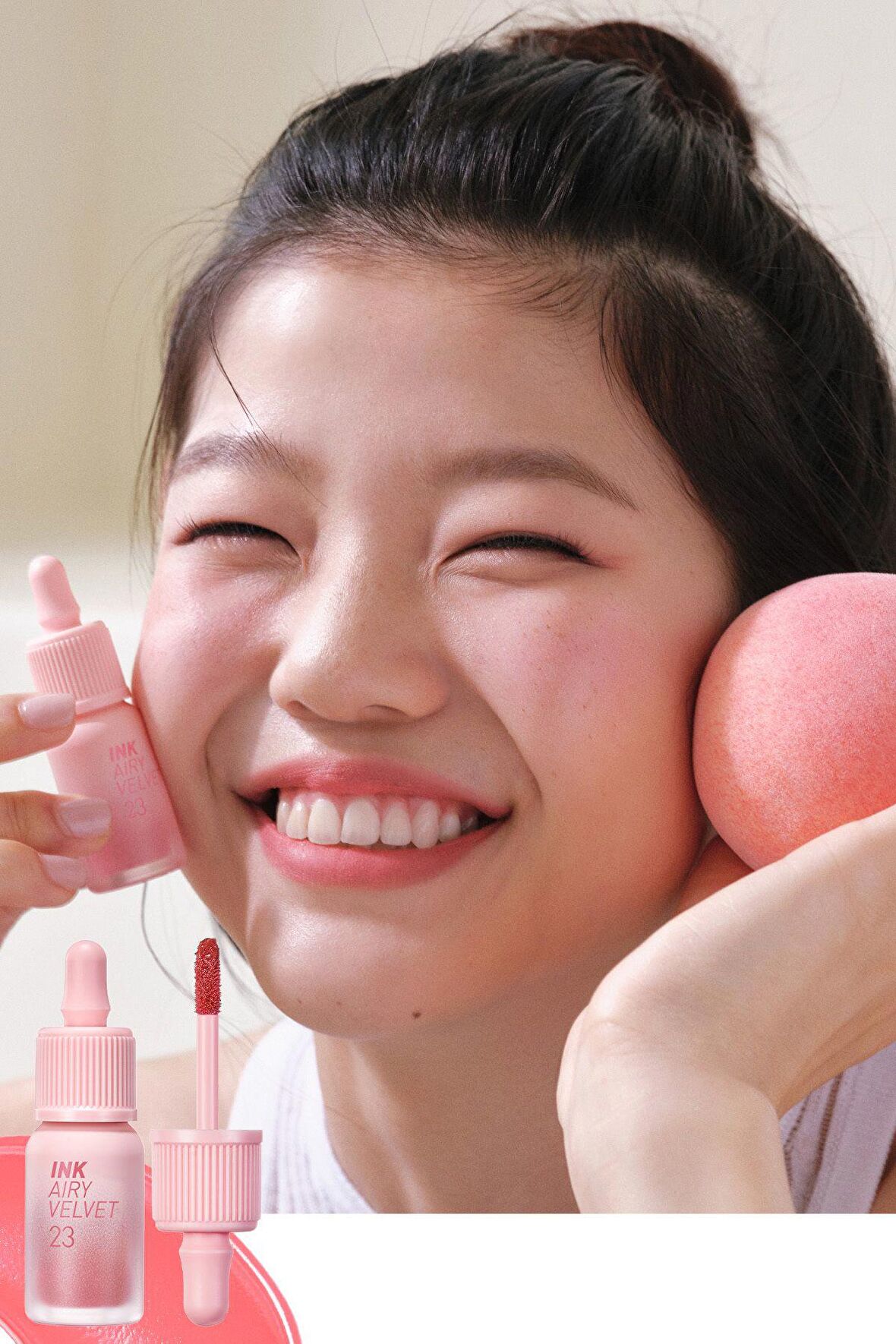 Uzun Süre Kalıcı Hafif Formüllü, Kadife Bitişli Tint Peripera Ink Airy Velvet(23 In The Peachlight)