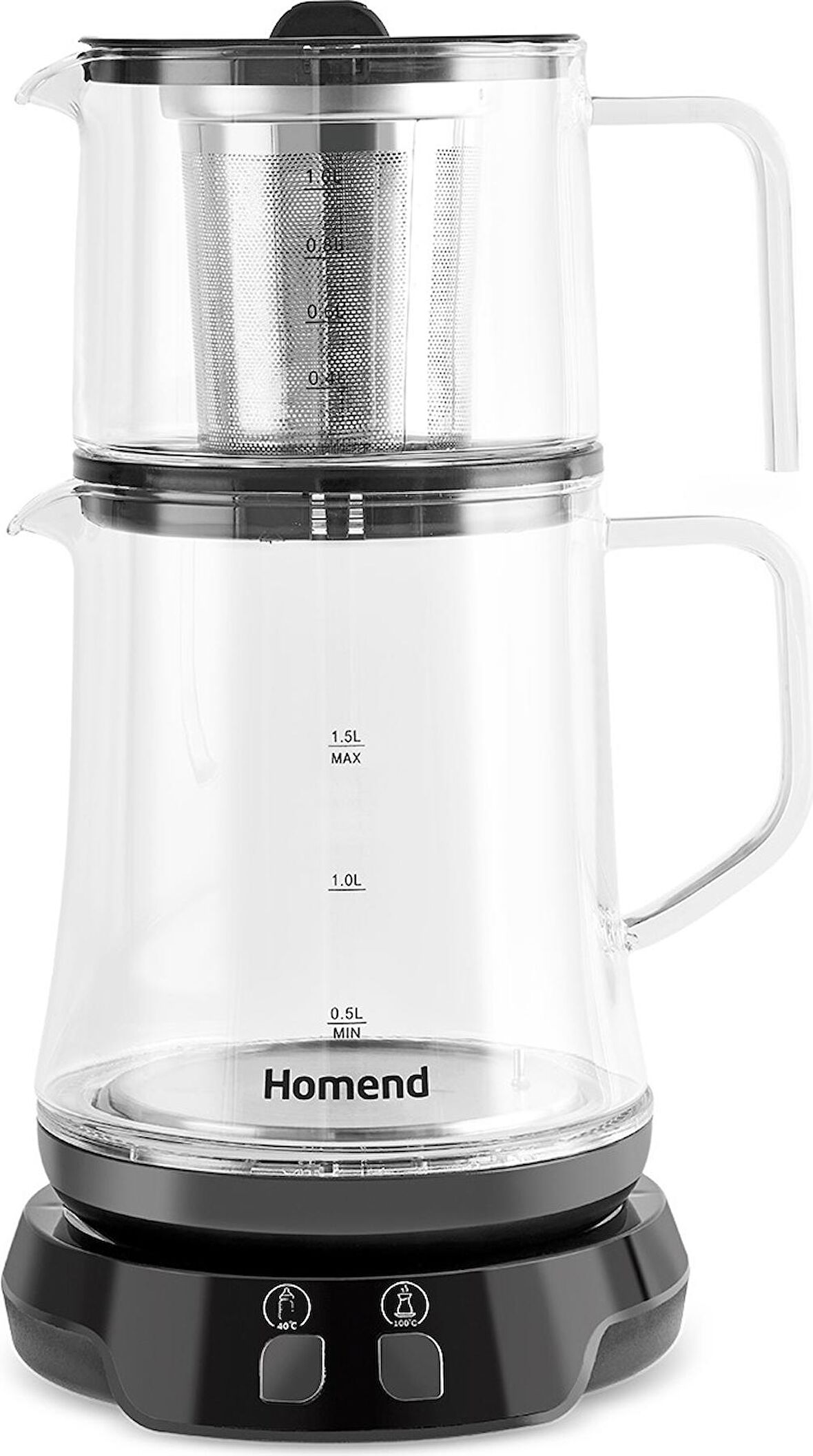 Homend Royaltea 1758H Konuşan Çay Makinesi Siyah