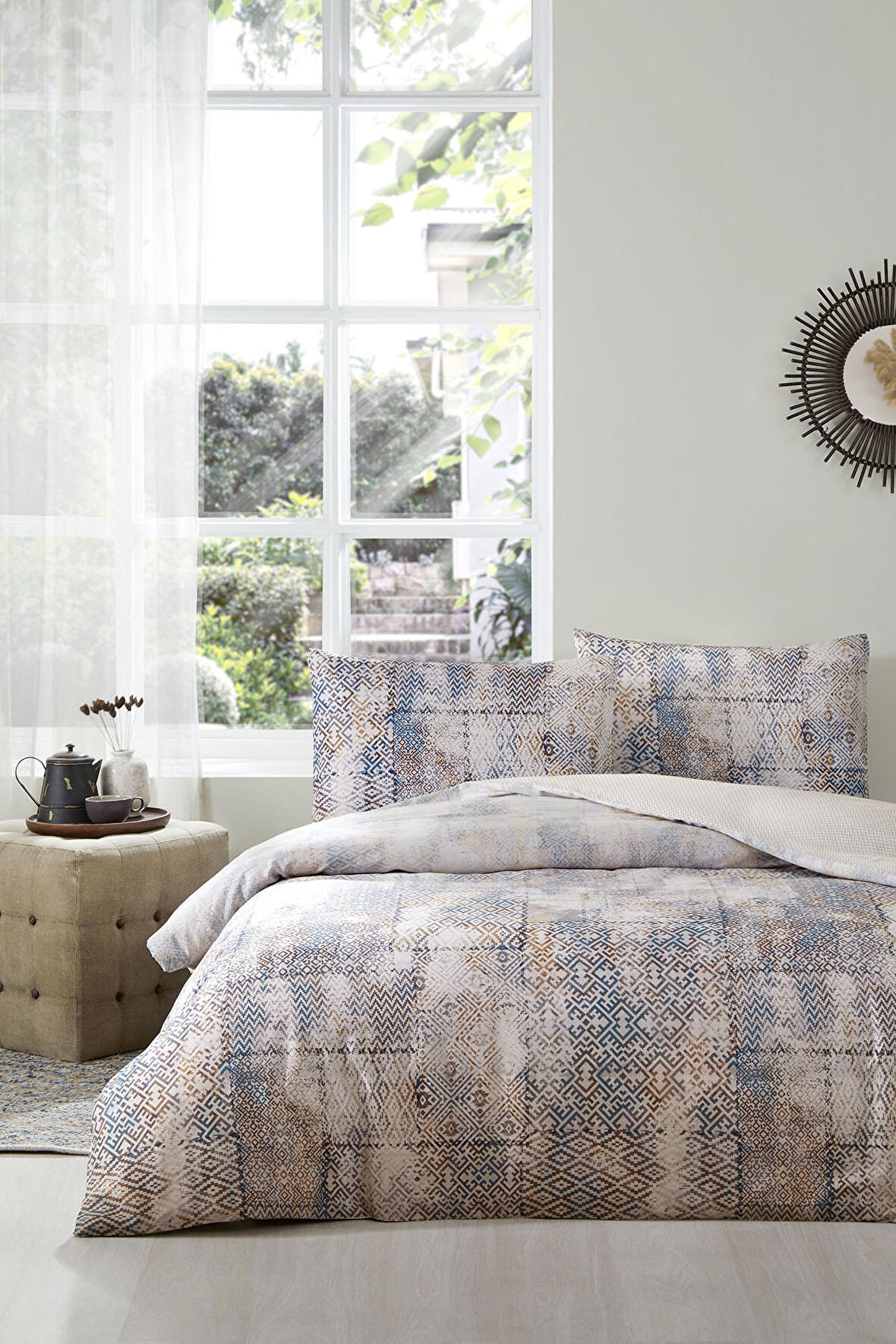Özdilek Vintage Rug Çift Kişilik Soft Life Saten Nevresim Takımı