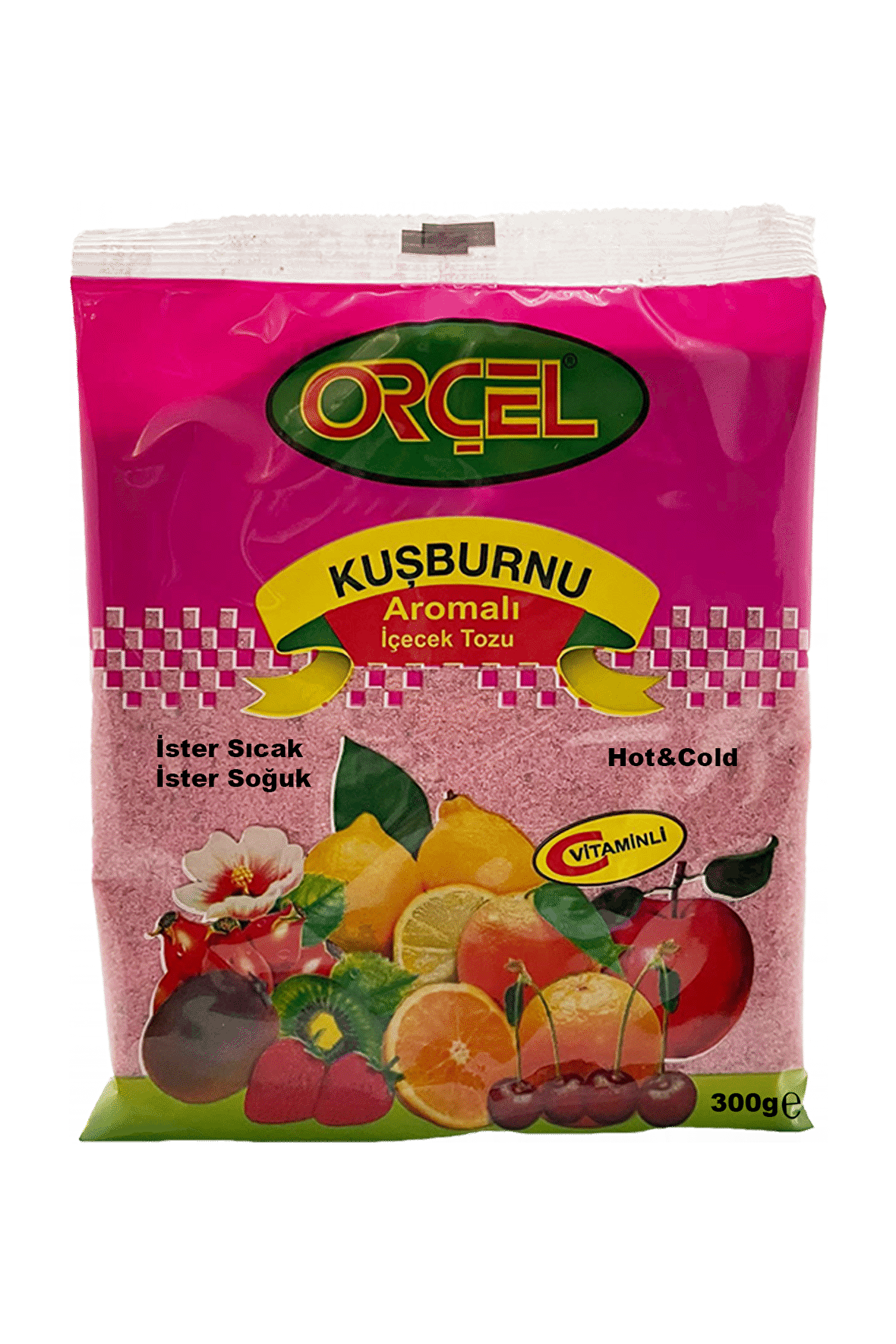 Orçel Kuşburnu Aromalı İçecek Tozu Oralet Çay 300gr.