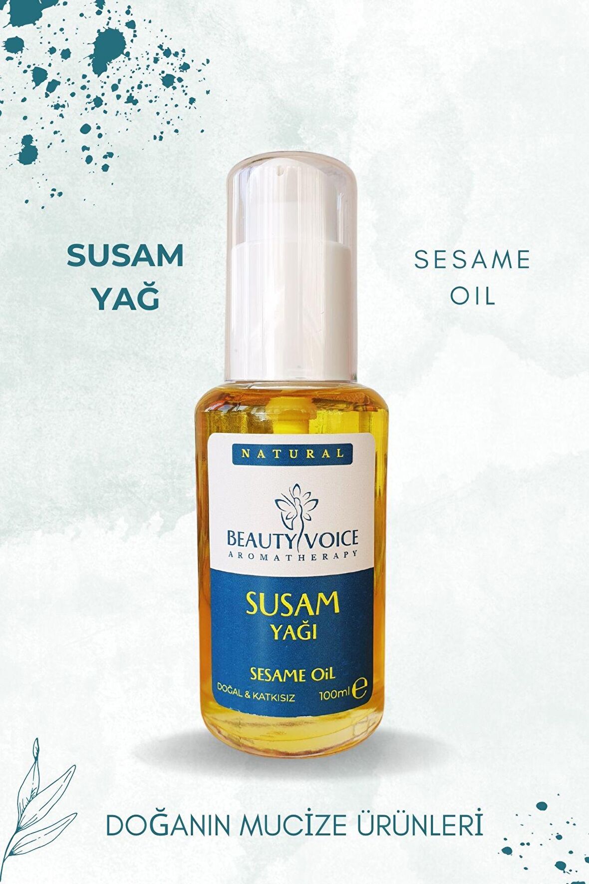 Beauty Voice %100 Saf Susam Yağı - Losyon Pompalı Şişe 100ML - Kilitli Başlık