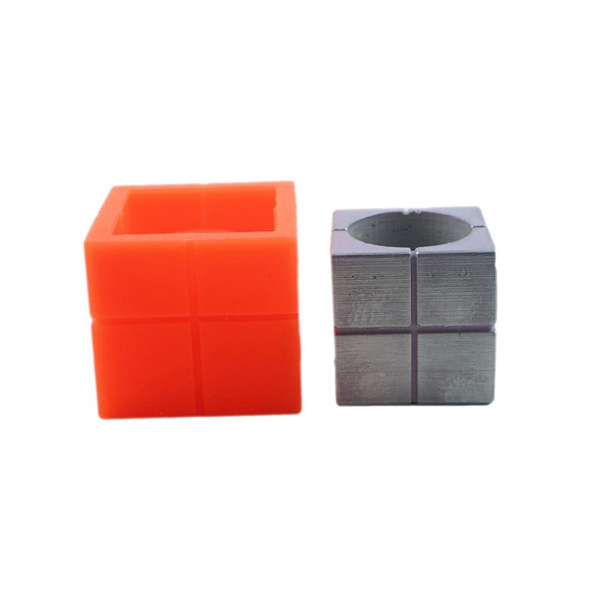 Kareler Beton Saksı Silikon Kalıp - 116