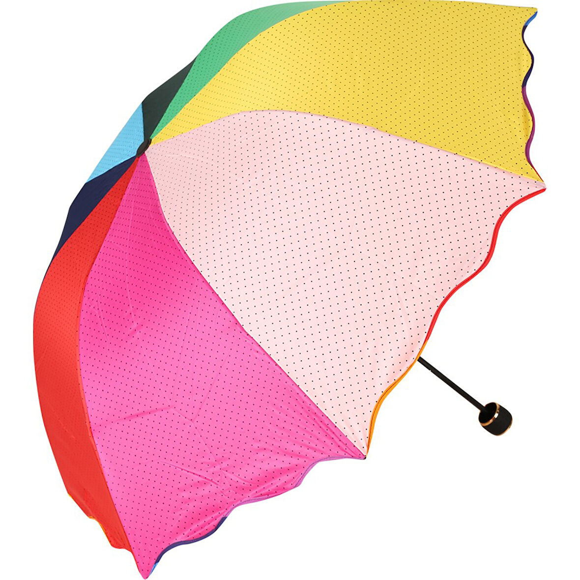Marlux Katlamalı Rüzgar Korumalı Gökkuşağı Desenli Şemsiye