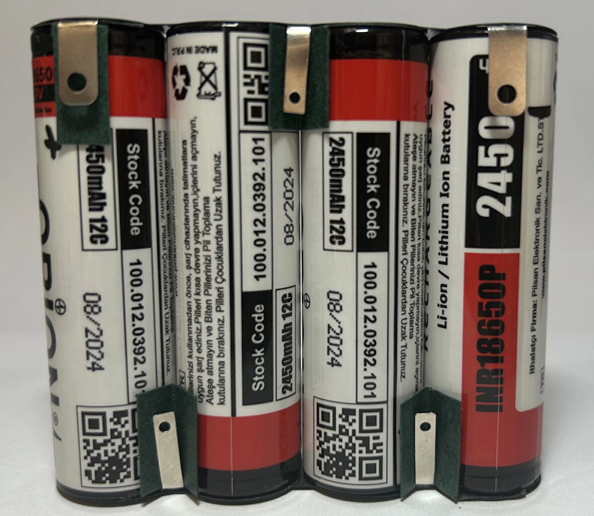 Orion 2450MAH 14.4V 8c 19.6A Yüksek Akım Destekli - Güçlü Orjinal Matkap Pili 4s Li-Ion Şarjlı Pil Grubu