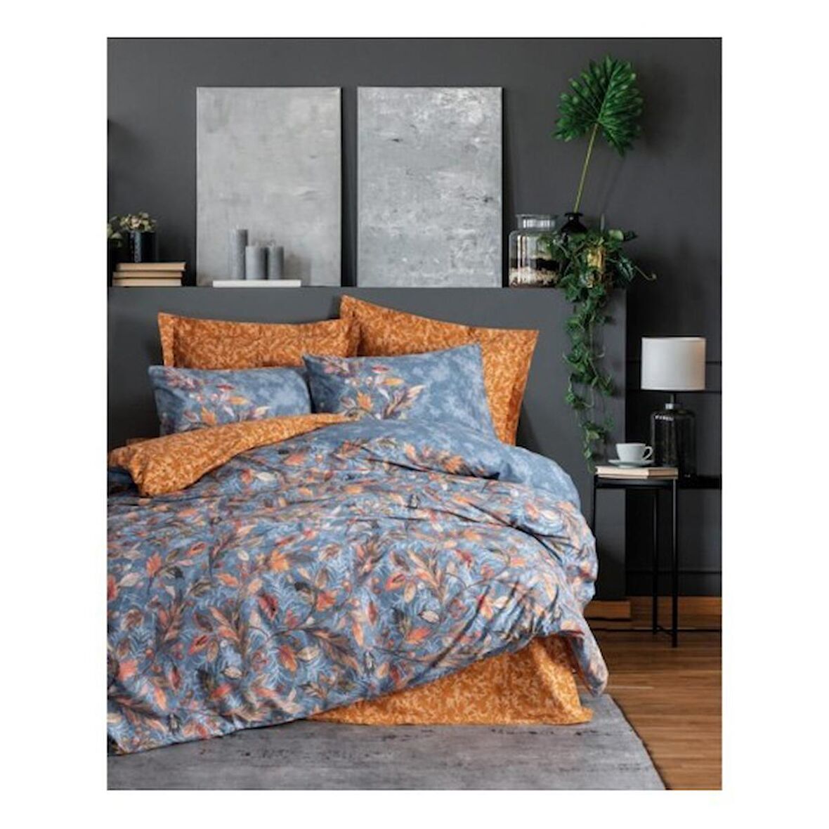 Cotton Box Tek Kişilik Modeline Nevresim Takımı Alekra Hardal