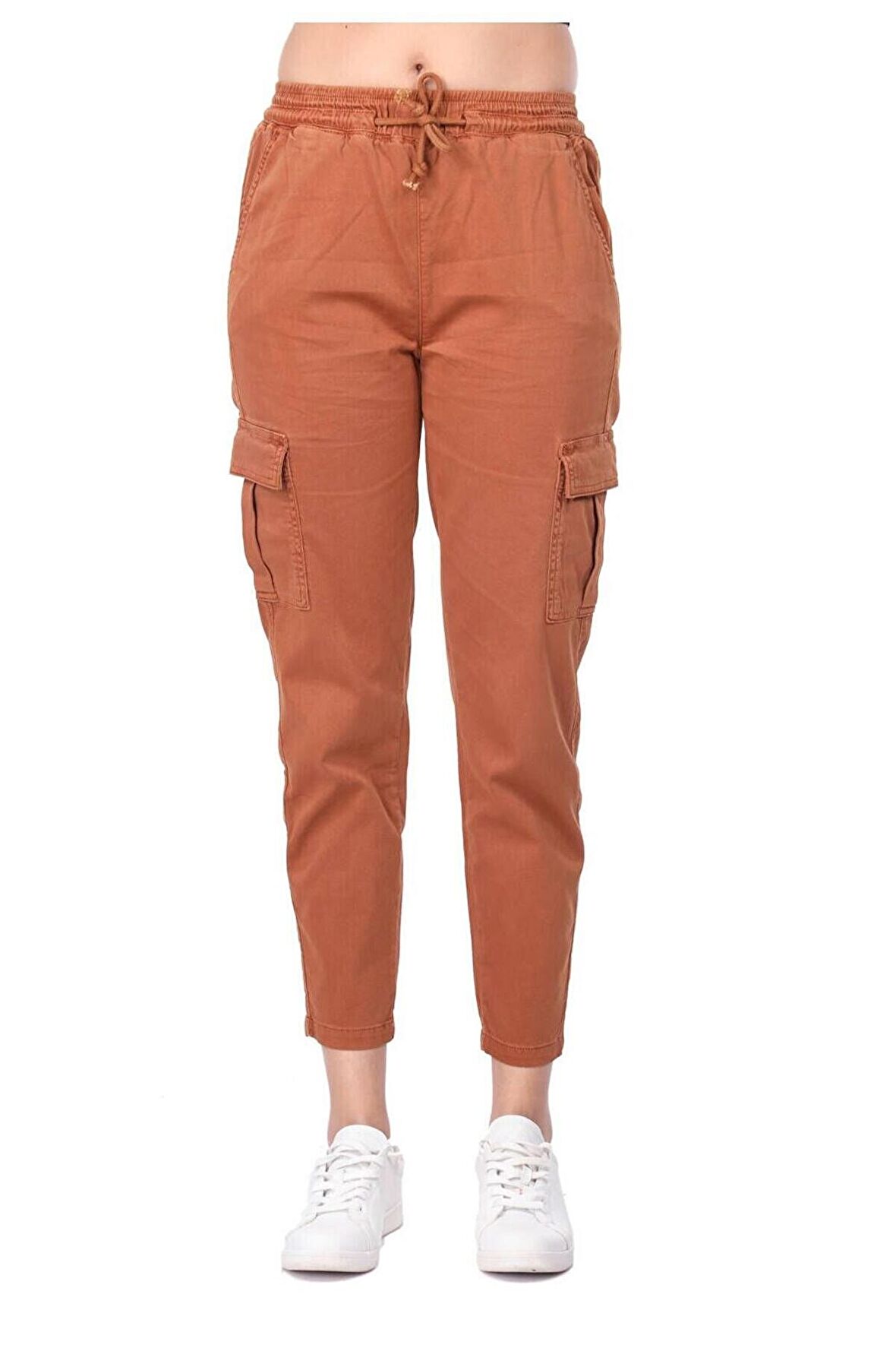 Beli Lastikli Kargo Cep Jean Pantolon