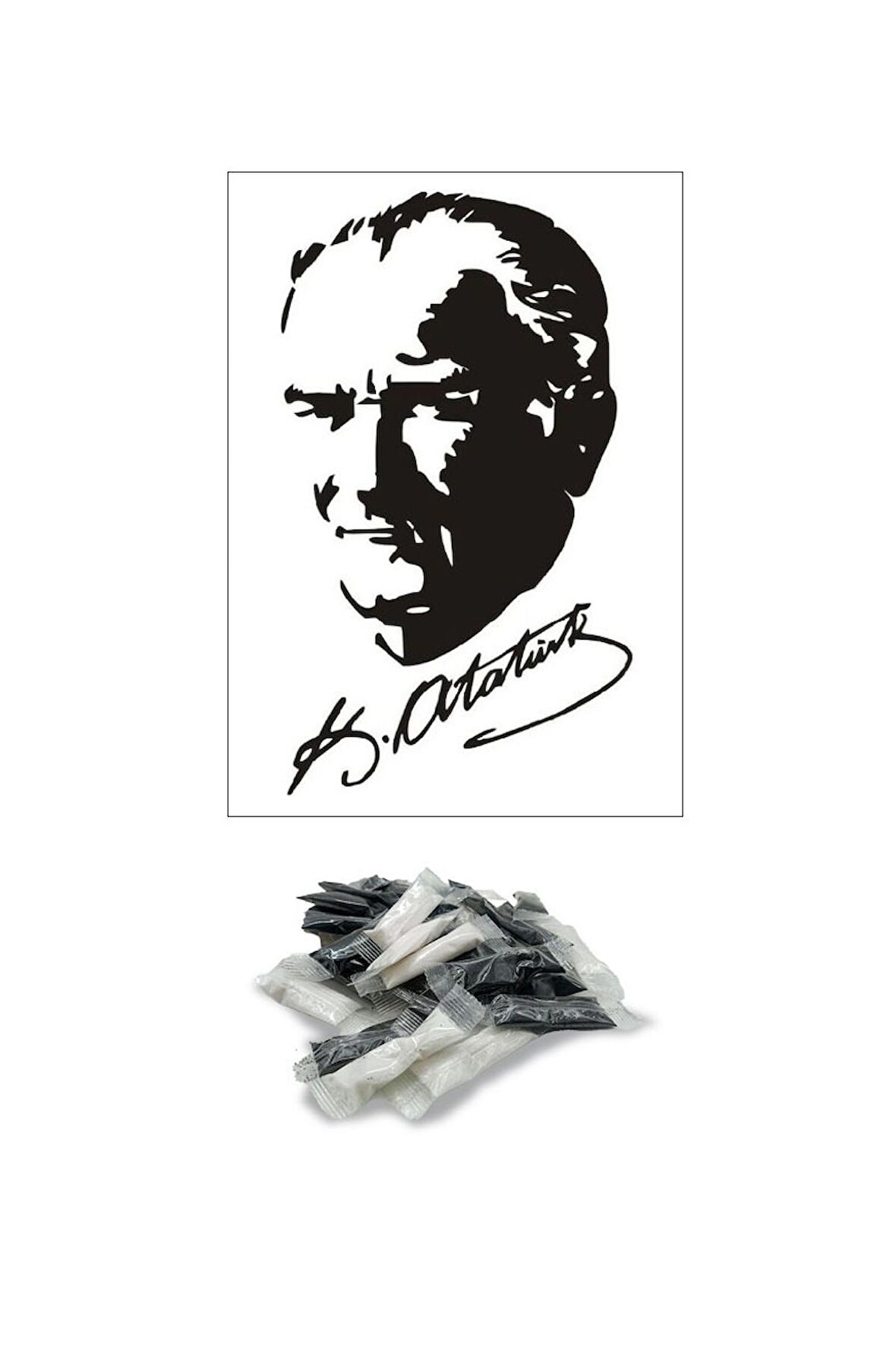 ATATÜRK KUM BOYAMA KARTI SETİ JUMBO 5 ADET(33X47cm)-Red Castle KMB120