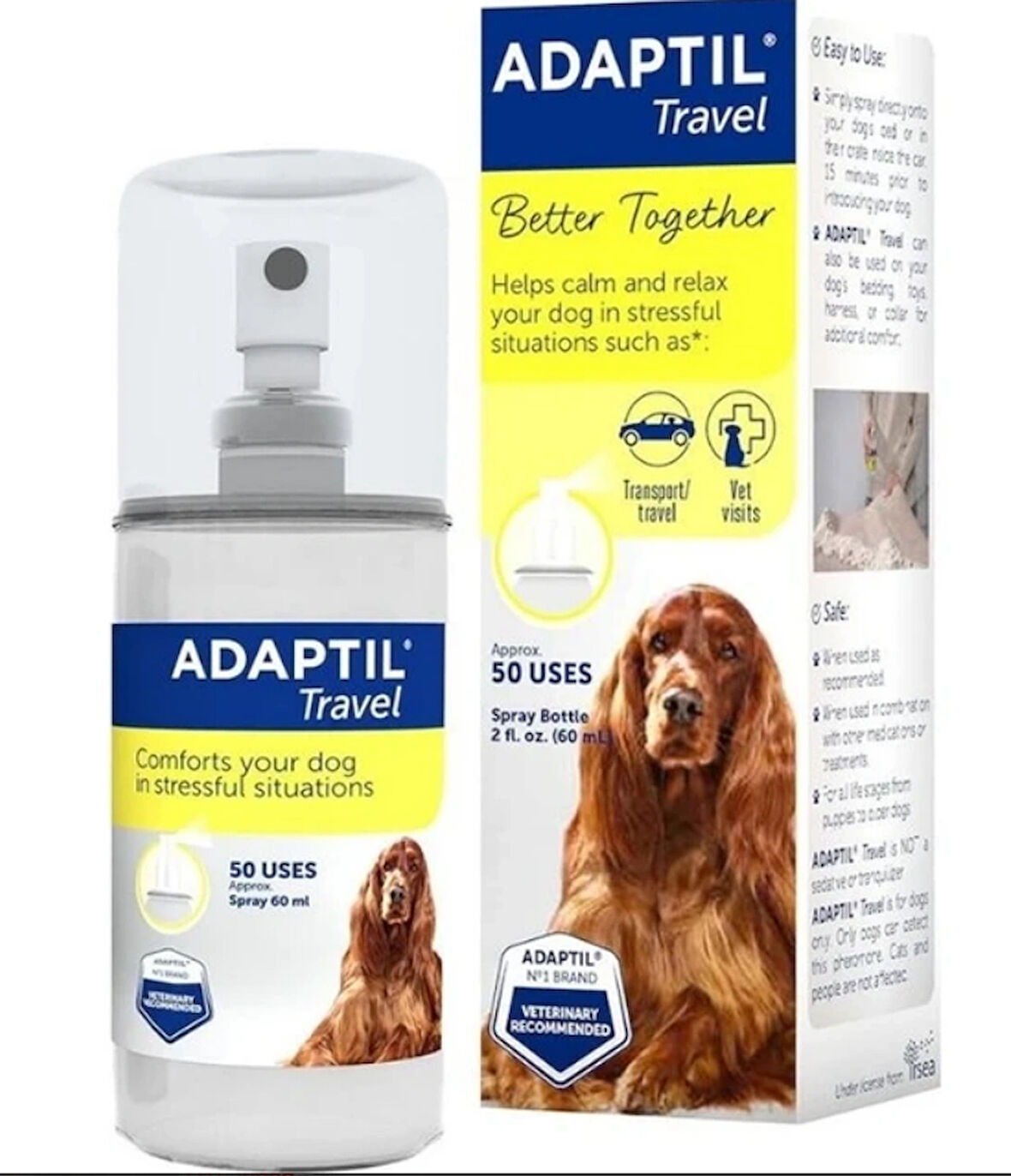 Adaptil 60 ml - Adaptil Transport Sprey - Köpekler Için Sakinleştirici Sprey