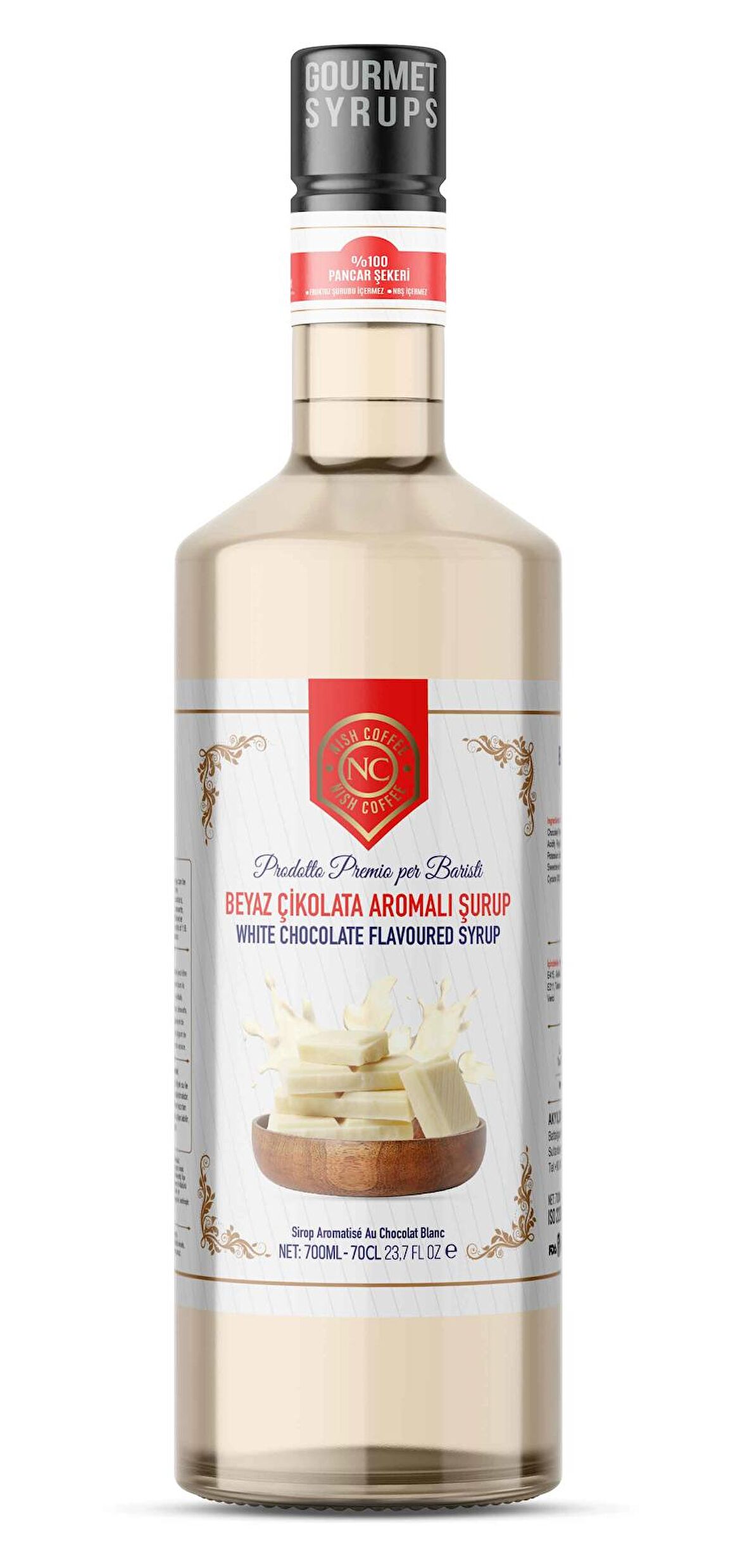 Nish Beyaz Çikolata Aromalı Şurup 700 ml