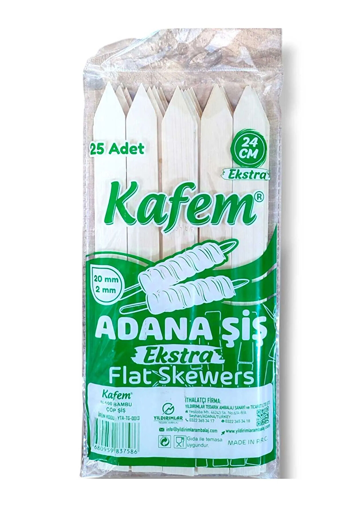 Adana Şiş 24cm 2 paket 25x2 adet