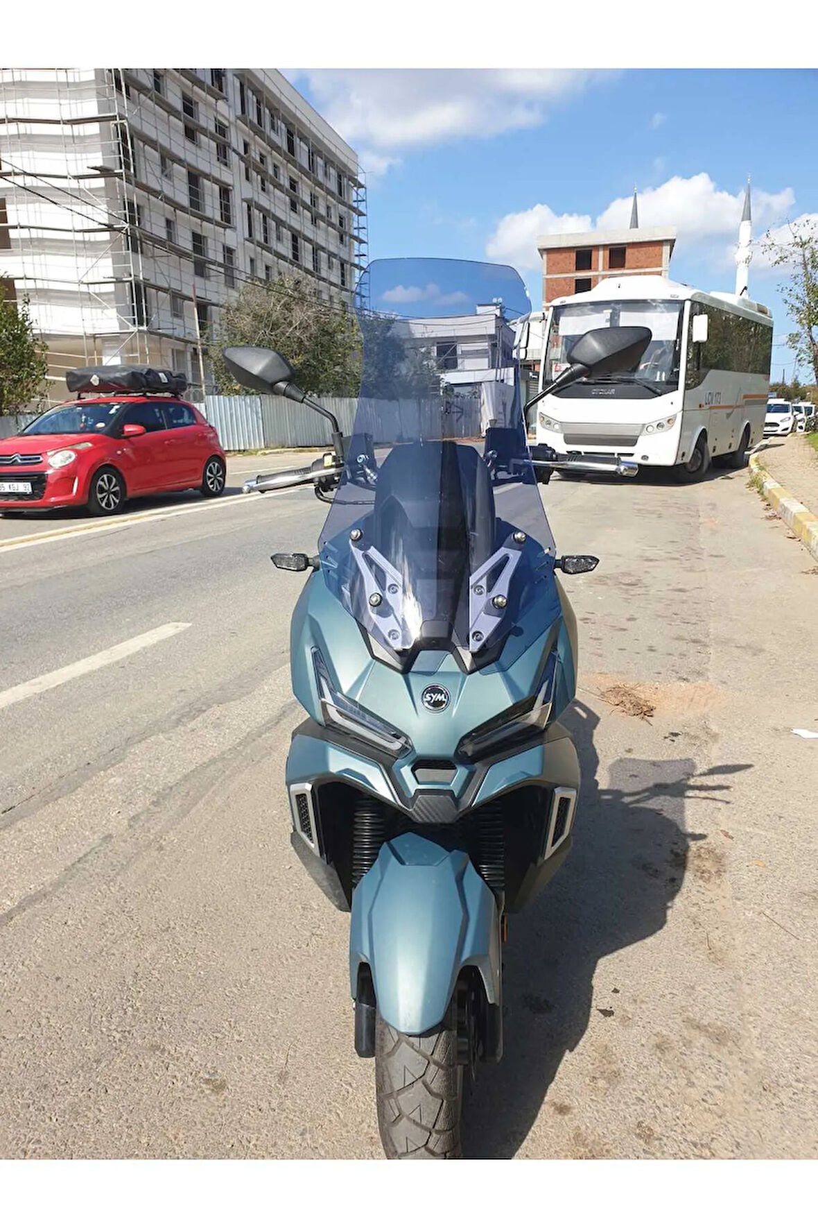 MOTOCAM SYM Adx 125 Siperlik Ön Cam 2023-2025 Model 62cm Füme Renkli 4mm