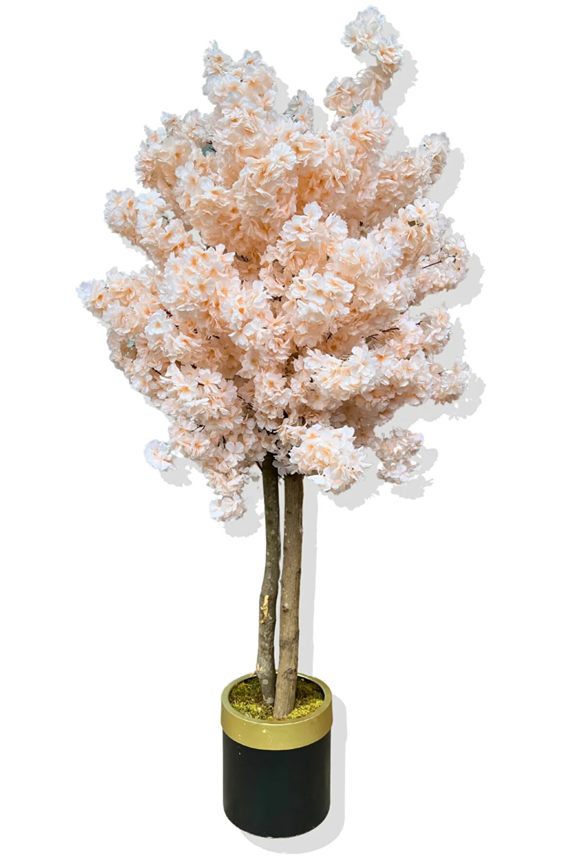 Yapay Ağaç Bahar Dalı 180 Cm Gold Kemerli Saksı