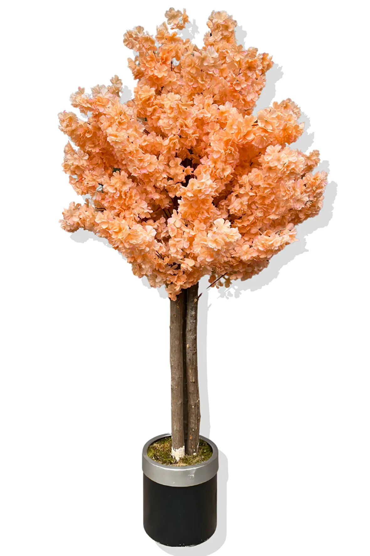 Yapay Ağaç Bahar Dalı 180 Cm Gümüş Kemerli Saksı