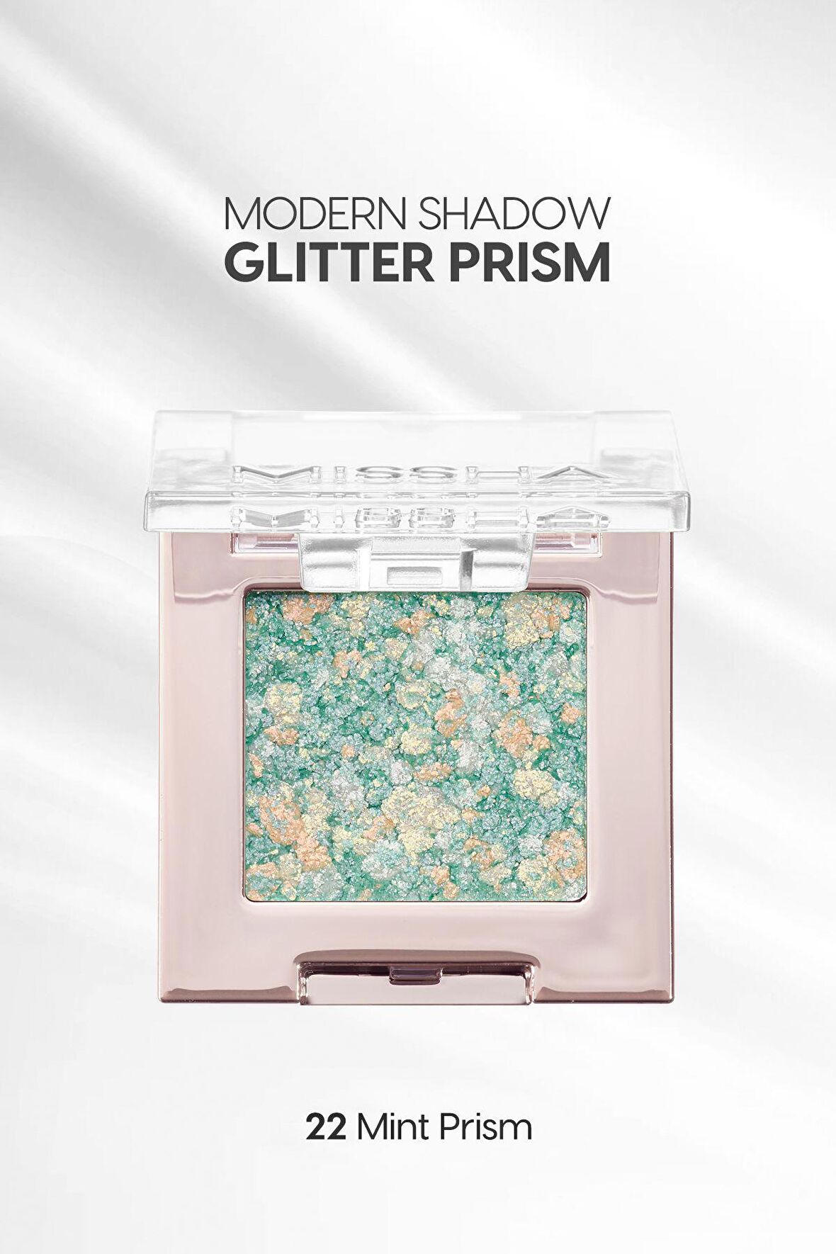 Topaklanmayan El Yapımı Holografik Simli Far Modern Shadow Glitter Prism (No.22 Mint Prism)