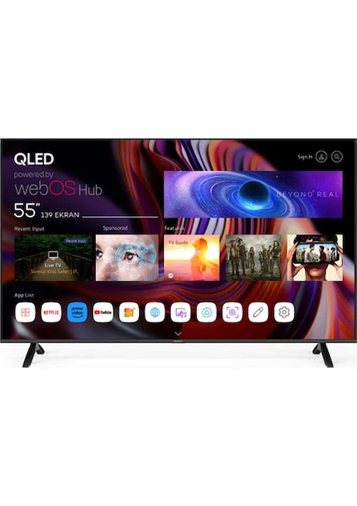 Sunny SN55QMN252 4K Ultra HD 55" 140 Ekran Uydu Alıcılı webOS Smart QLED TV