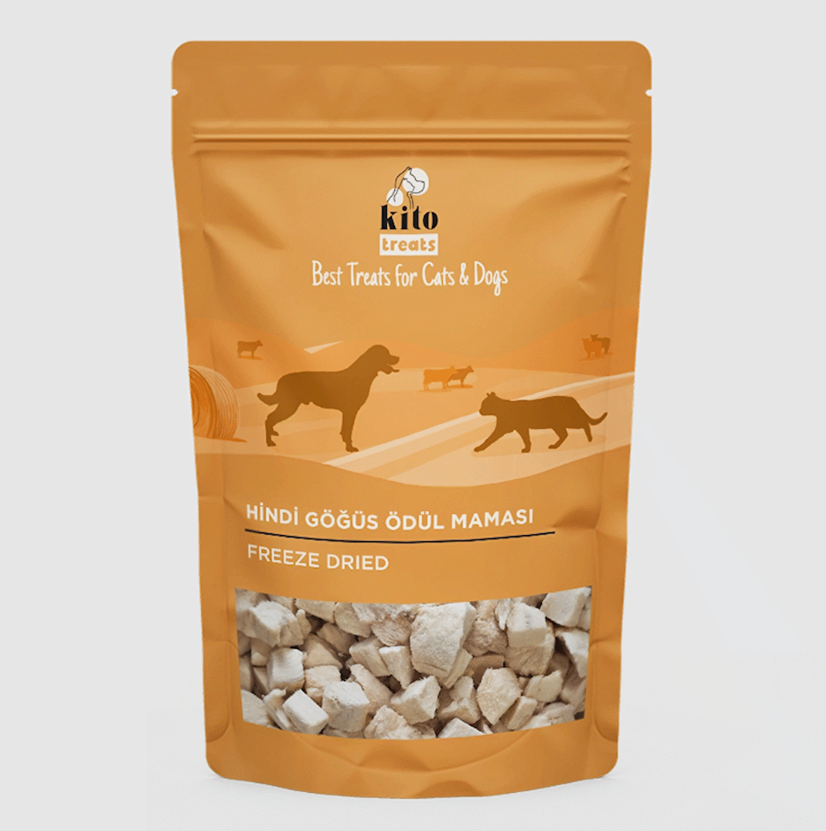 Kito Freeze Dried Hindi Göğüs Ödül Maması Köpekler İçin 