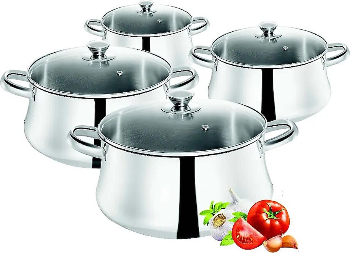 TEFAL Classic Çelik Tencere Seti 16/18/24/28 Cm