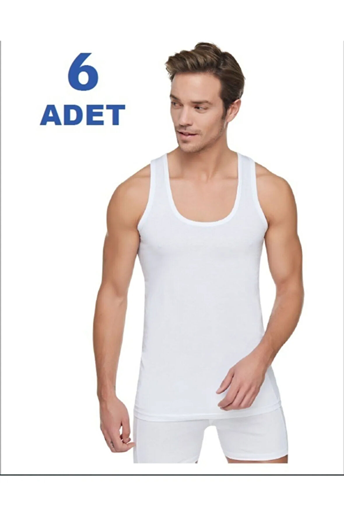 Tutku 6'lı Paket %100 Pamuklu Erkek Atlet