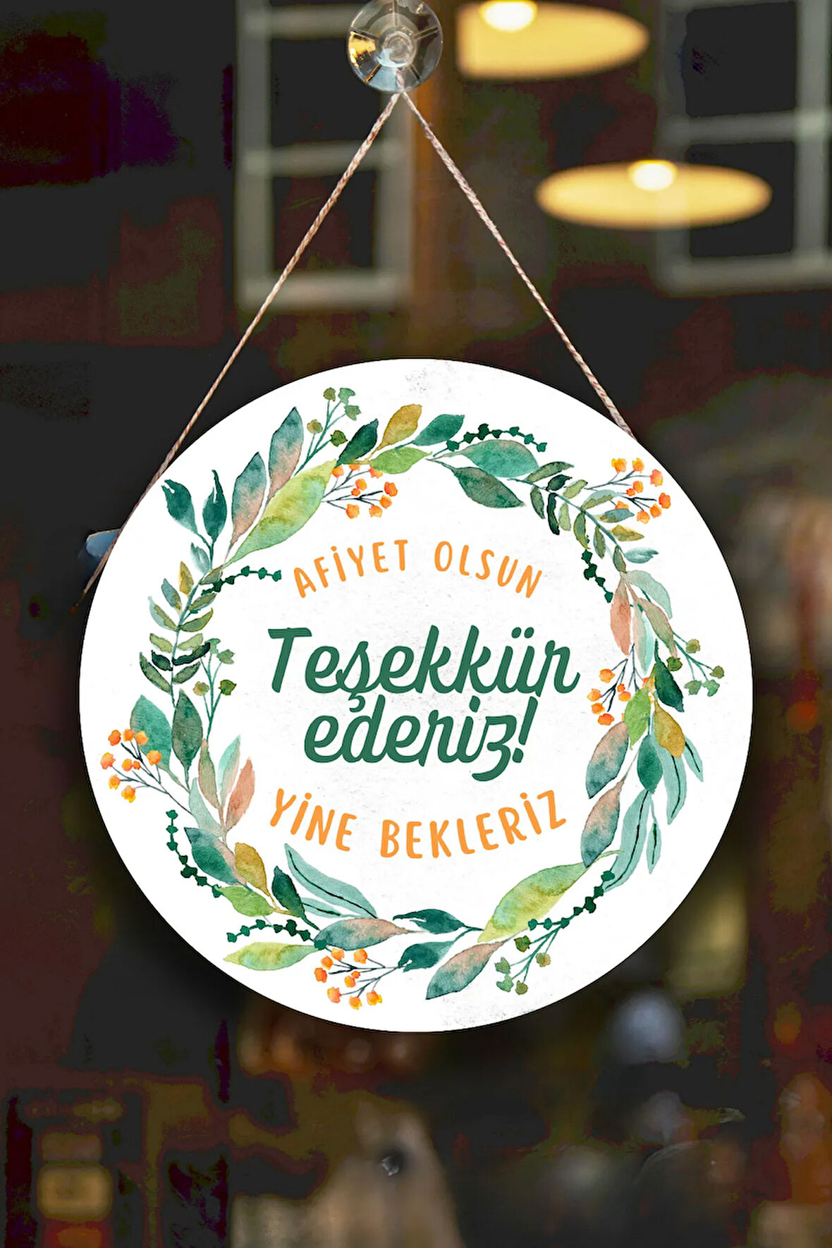 Afiyet Olsun Yazılı Restoran, Cafe, Pastane Duvar, Kapı, Tek Taraflı Askılı Pano Karşılama Tabelası