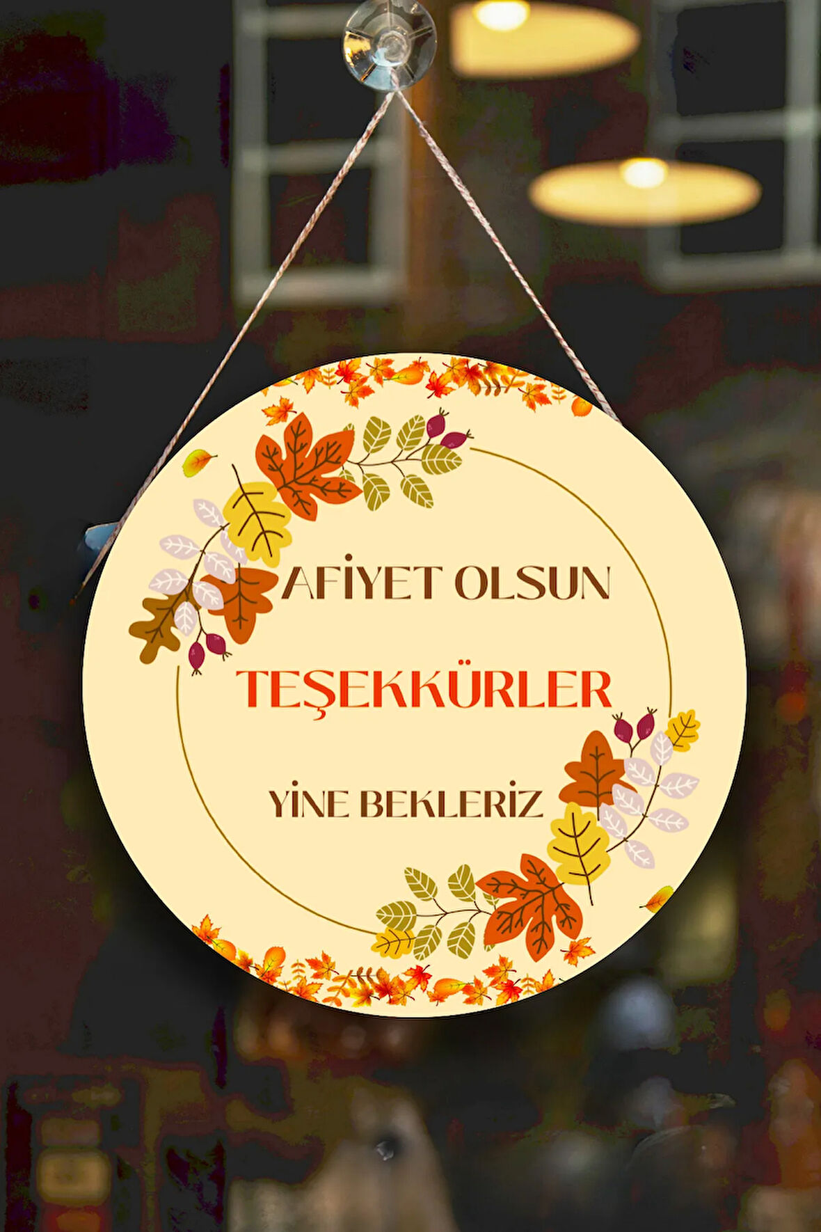 Afiyet Olsun Yazılı Restoran, Cafe, Pastane Duvar, Kapı, Tek Taraflı Askılı Pano Karşılama Tabelası