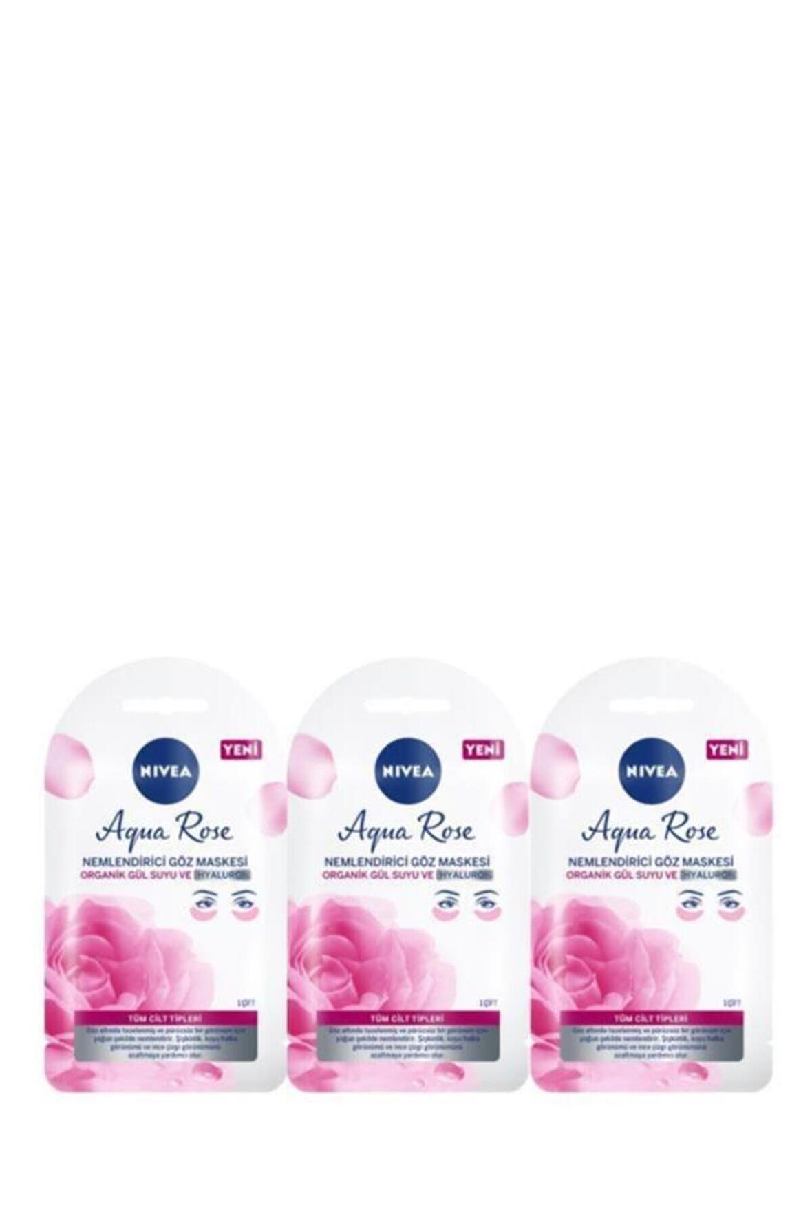 Nivea Aqua Rose Nemlendirici Göz Maskesi X3