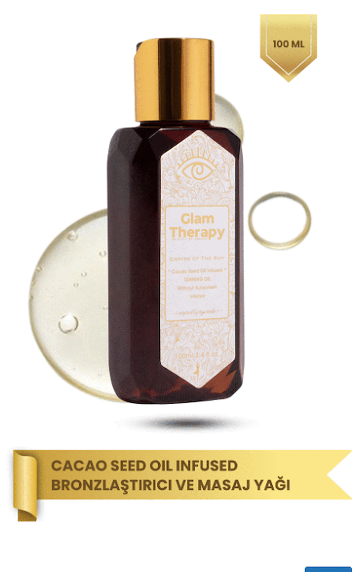 Glam Therapy Velvet Touch Cacao Seed Oil Infused Bronzlaştırıcı ve Masaj Yağı 100 ml
