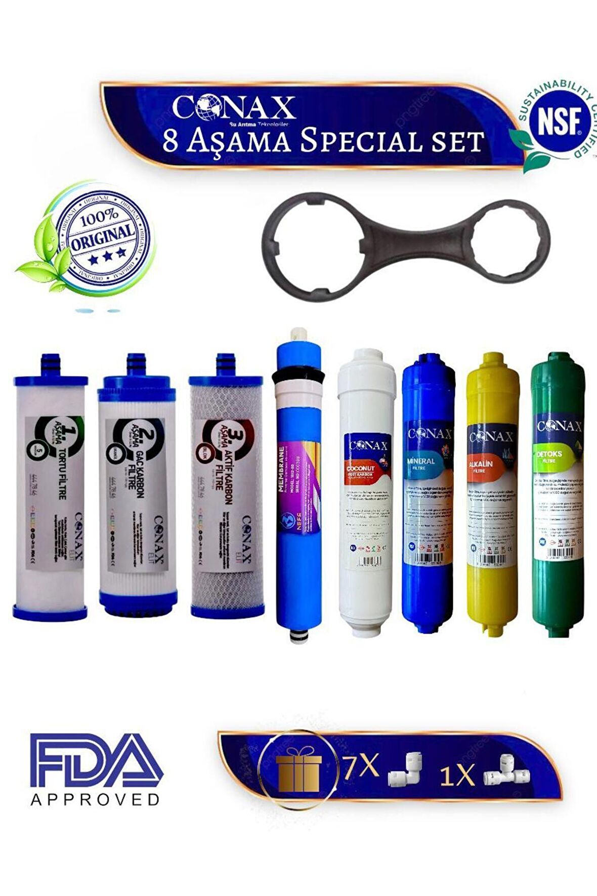 Gold Special 8'li Full Yedek Filtre Seti Benc Membranlı