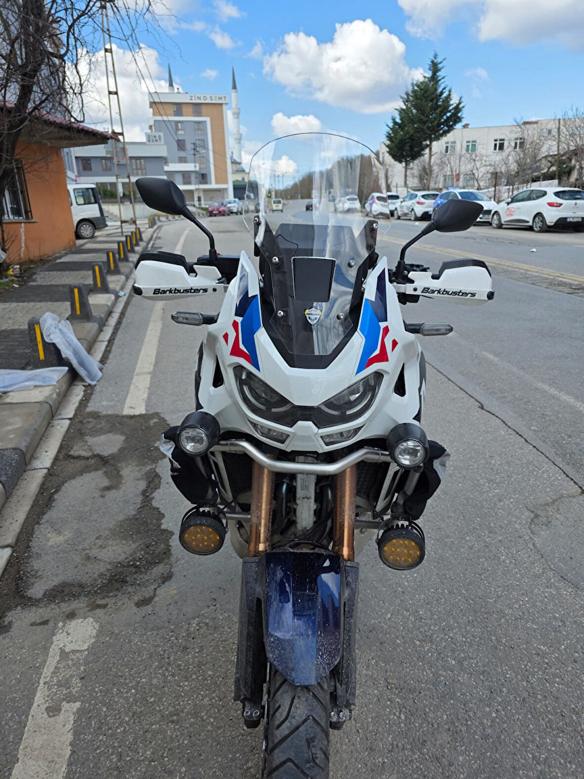 MOTOCAM Honda Africa twin CRF 1100 L4 Ön Cam 2023-2025 Model 46cm Şeffaf Renkli  ORİJİNAL BOYLU
