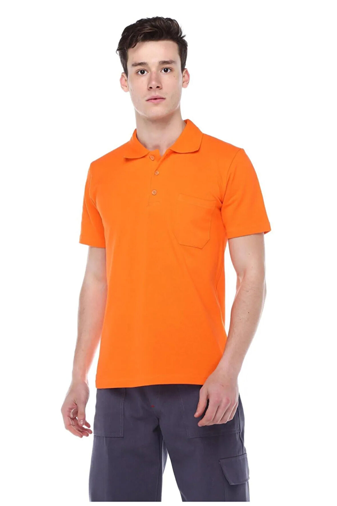 POLO YAKA TURUNCU T-SHİRT