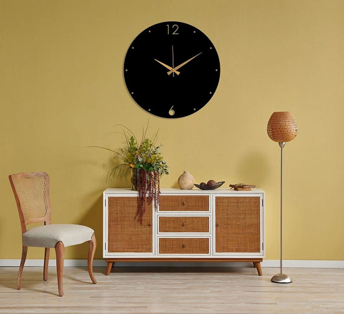 Ahsap Modern Dekoratif Duvar Saat