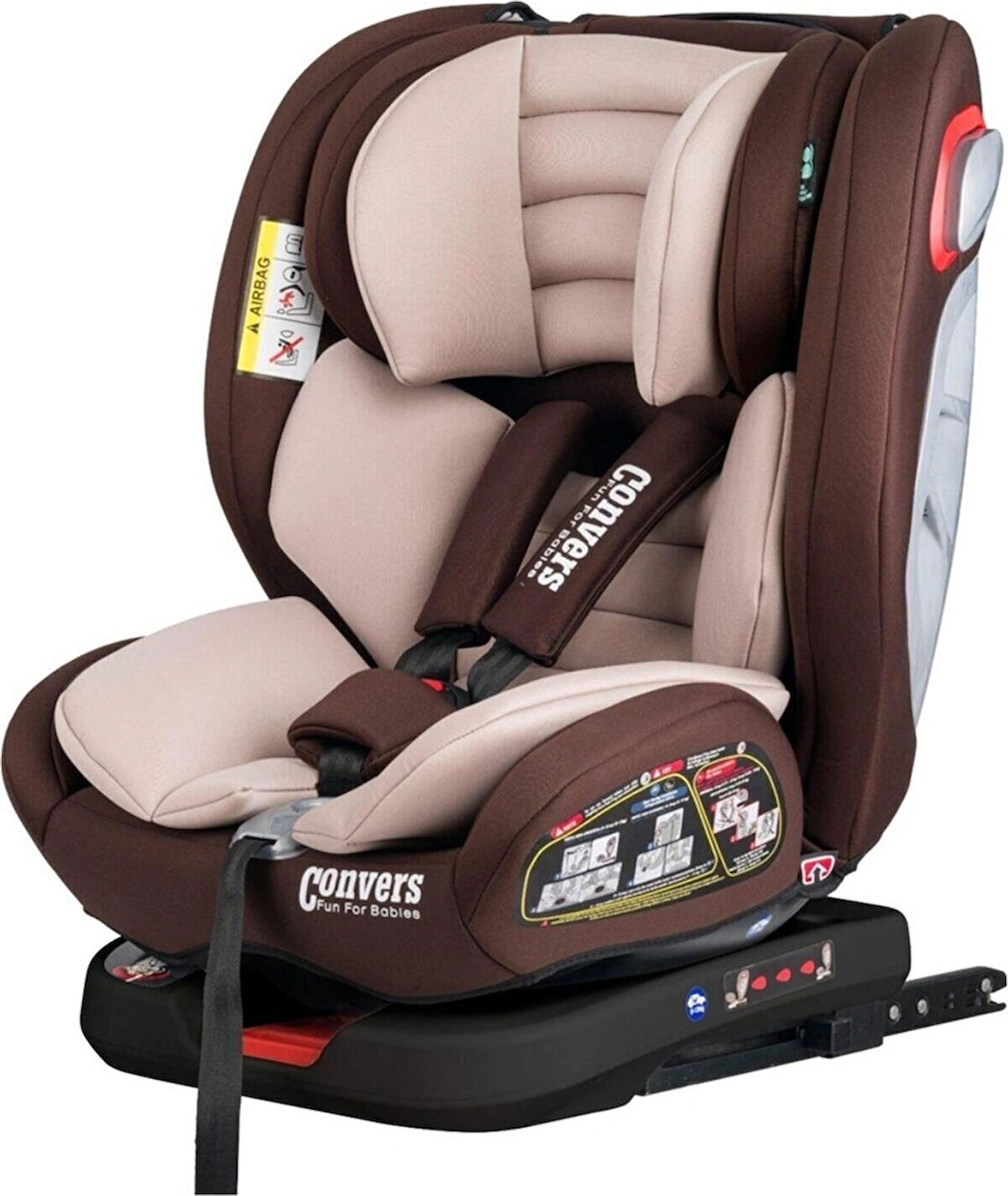  Airmax 0-36 Kg 360 ° Dönebilen Isofix'li Oto Koltuğu Bej