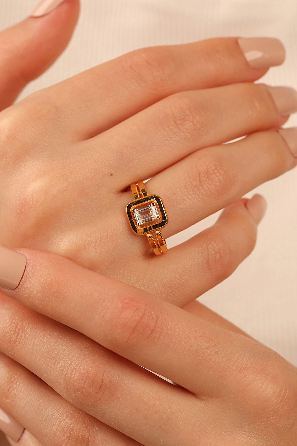 Tektaş Ajda Baget Altın Yüzük ajdbg001