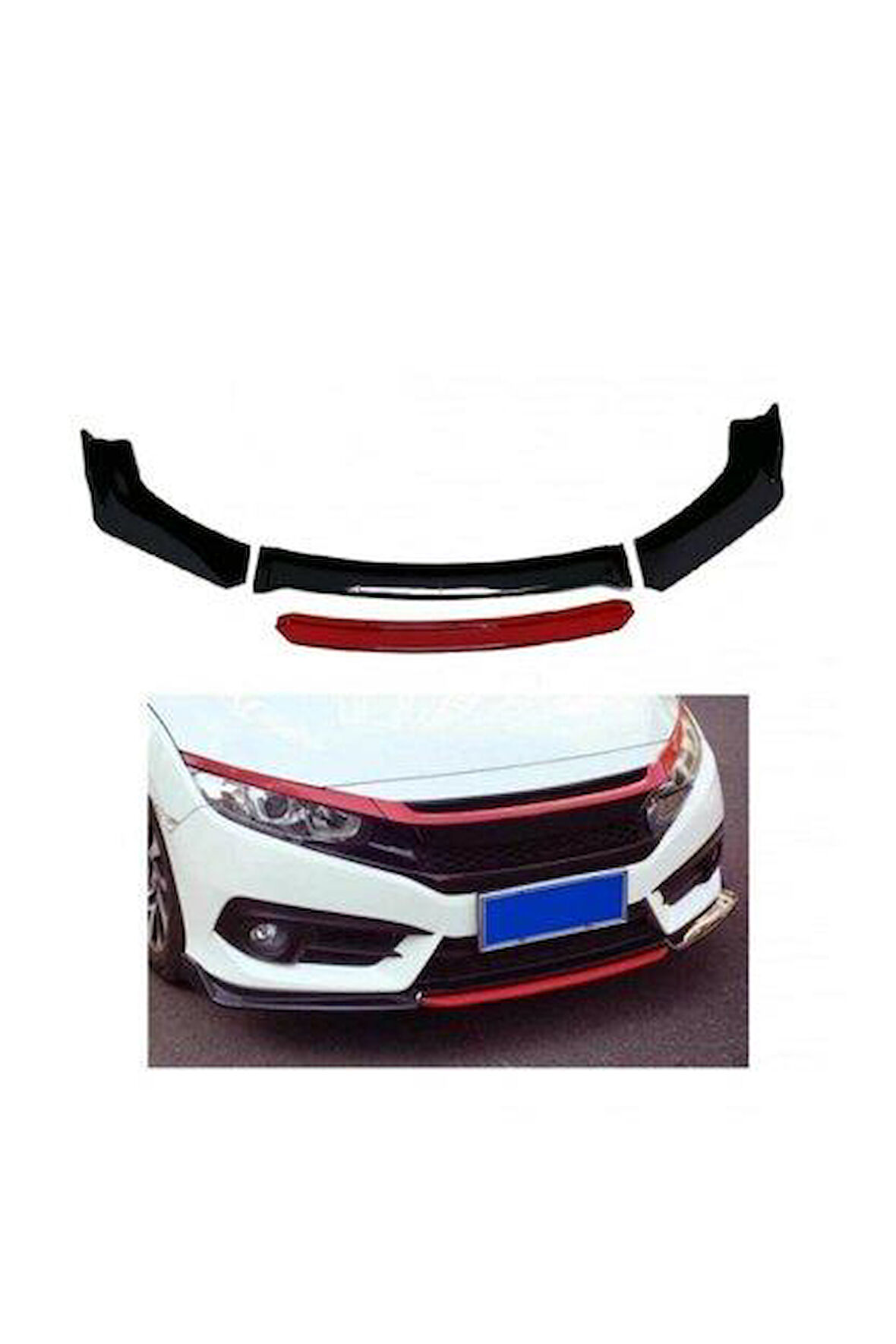 Honda Civic Fc5 Araca Özel Oem 4 Parça Lip