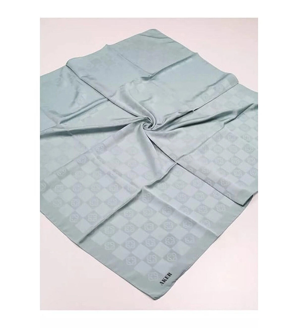 AKER MONOGRAM EŞARP su yeşili