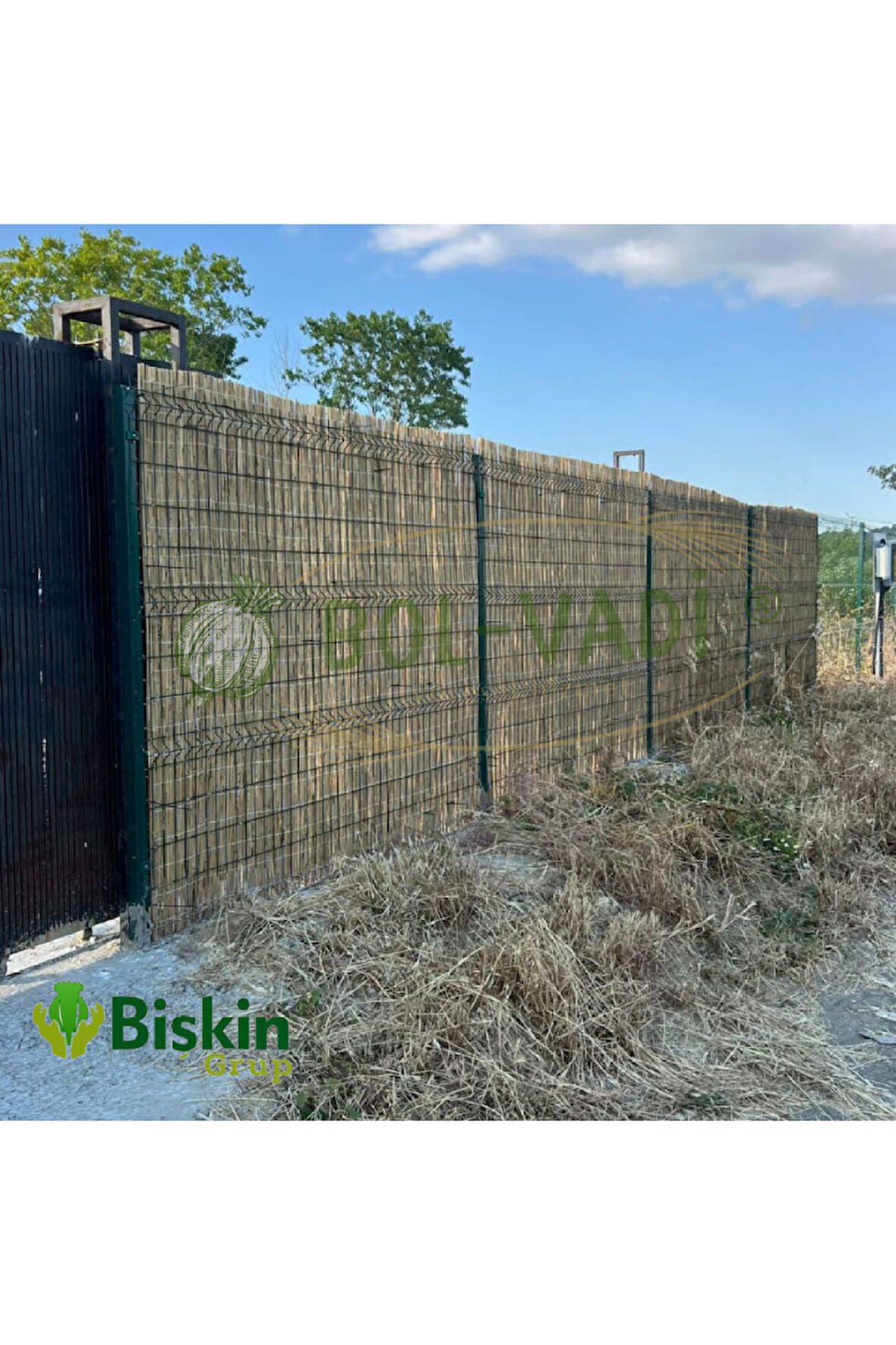 200CM Yükseklik X 100CM Genişlik Doğal Bambu Kamış Hasır Çit Dekoratif Bahçe Balkon ve Duvar Çiti .