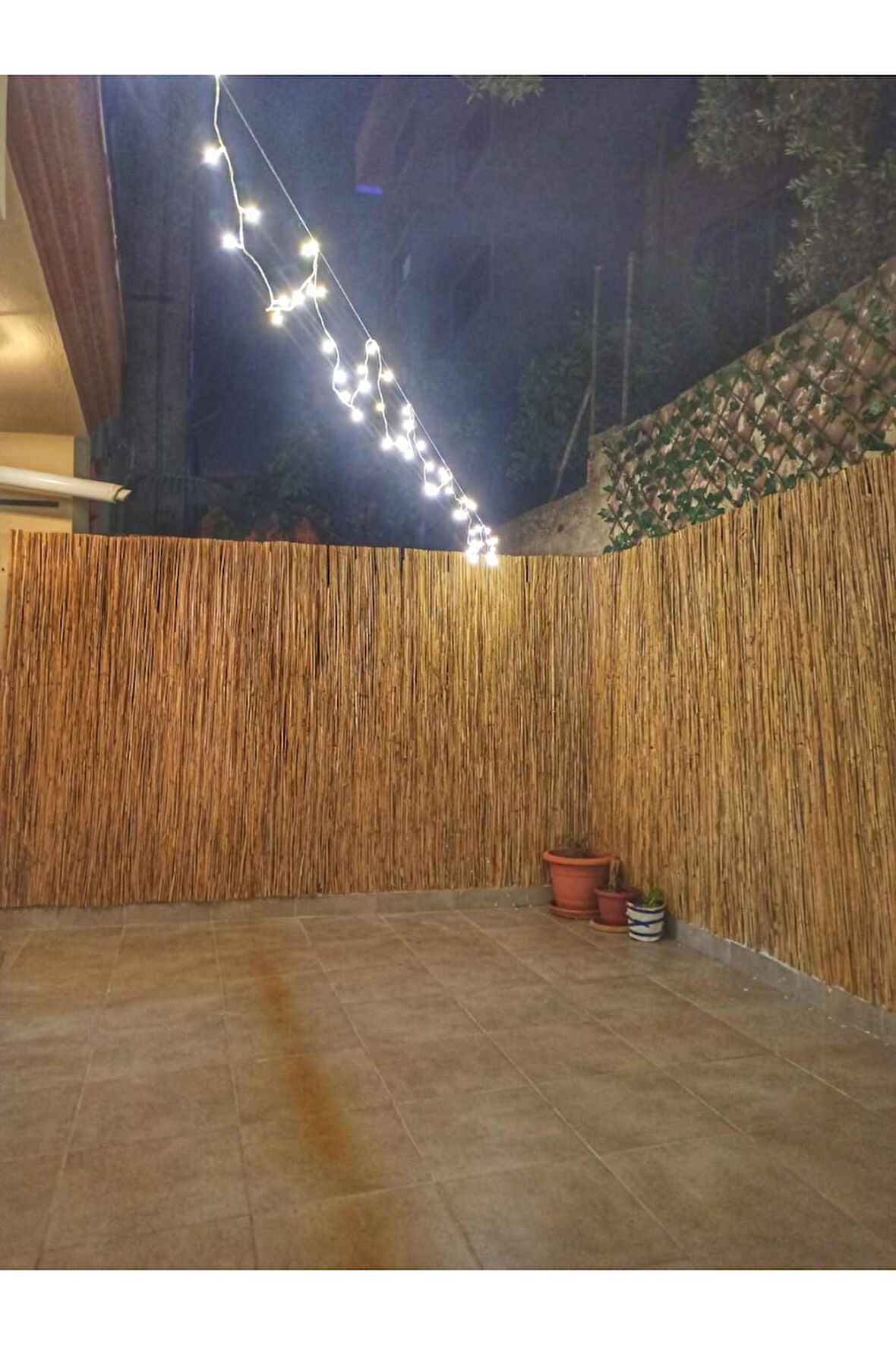 240CM Yükseklik X 150CM Genişlik Doğal Bambu Kamış Hasır Çit Dekoratif Bahçe Balkon ve Duvar Çiti .