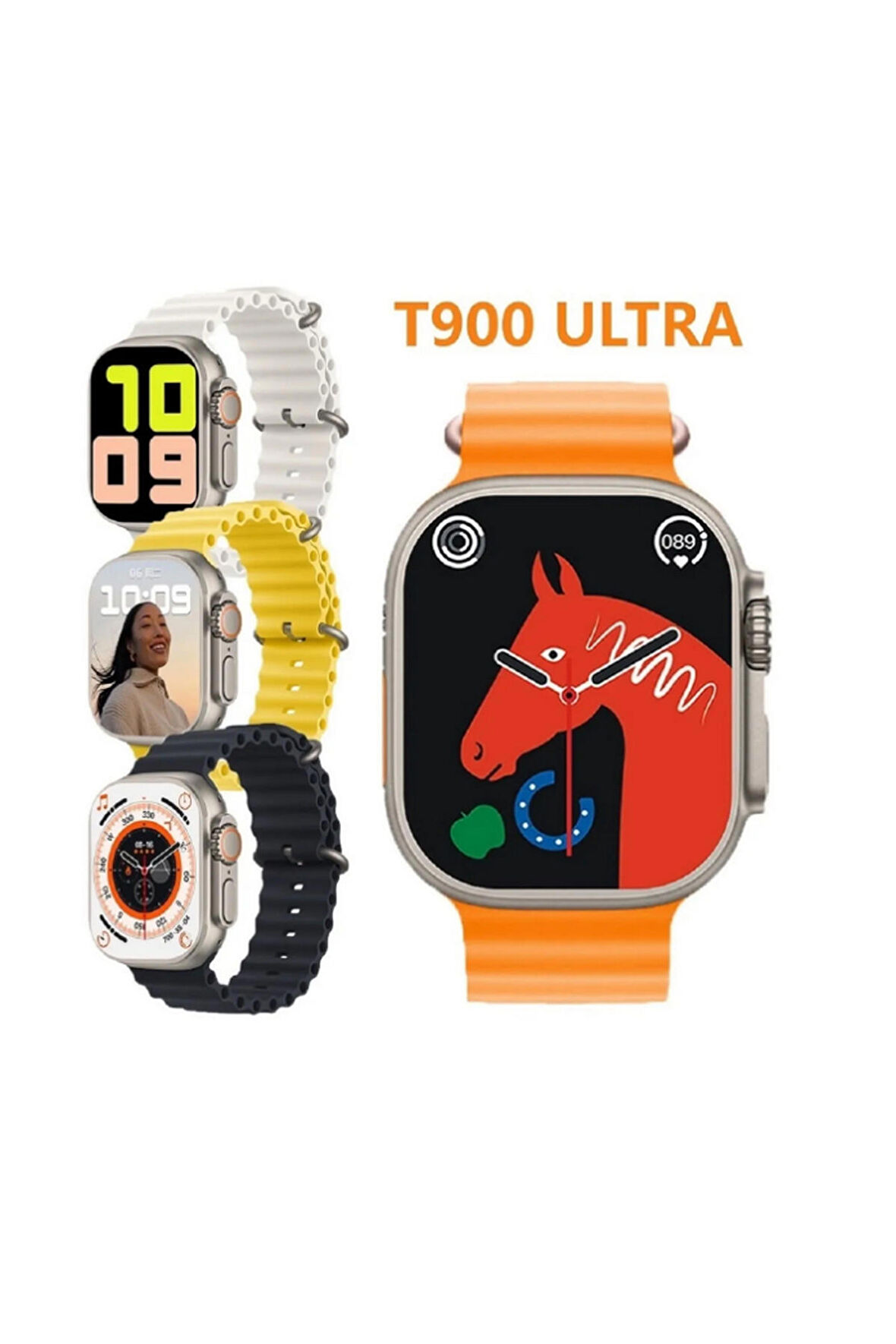 Vothoon Watch 8 T900 Ultra 49 Mm 2.09 Inç Akıllı Saat 4 Farklı Menü Ios Android Tüm Telefonlarla Uyumlu