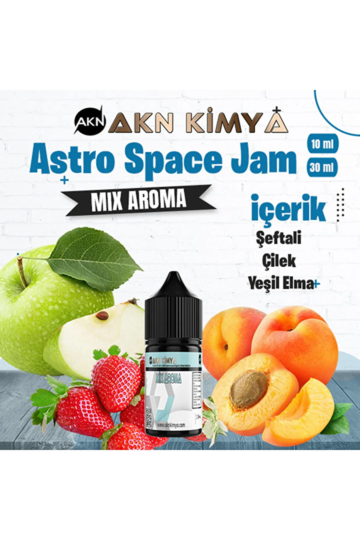 Astro Space Jam Mix Aroma Yeşil Elma Şeftali Gıda Aroması 10 ml