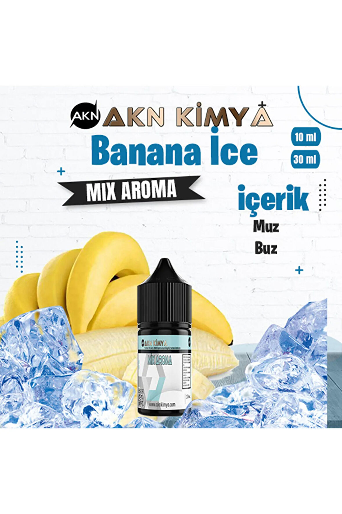 Banana İced Mix Aroma Muz Buz Gıda Aroması 10 ml