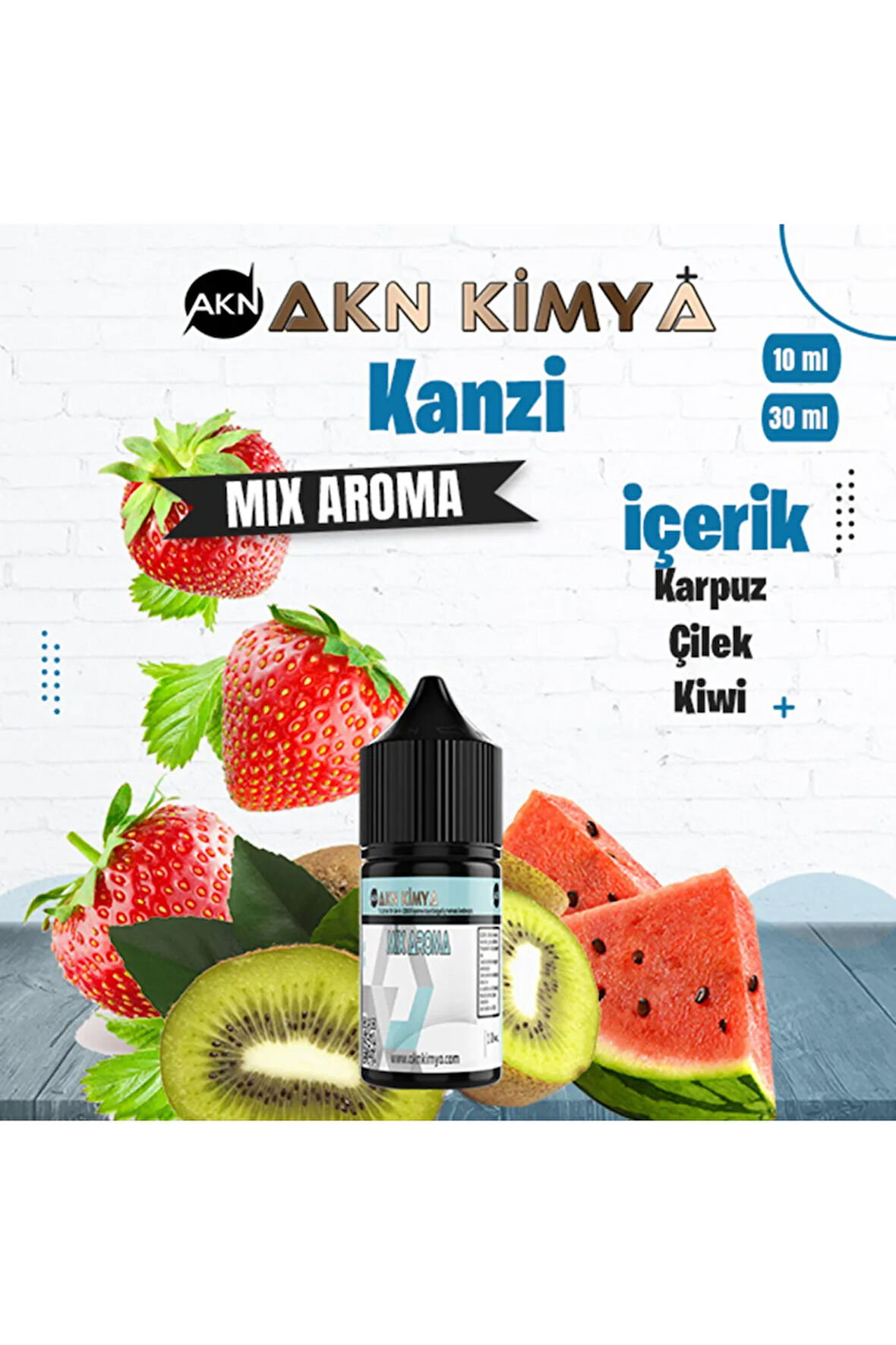 Monkey Kanzi Mix Aroma Karpuz Çilek Kiwi Gıda Aroması 10 ml