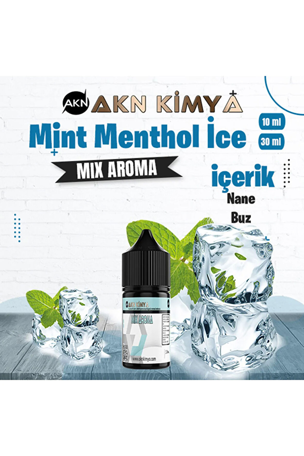 Mint Menthol İce Mix Aroma Nane Buz Gıda Aroması 10 ml