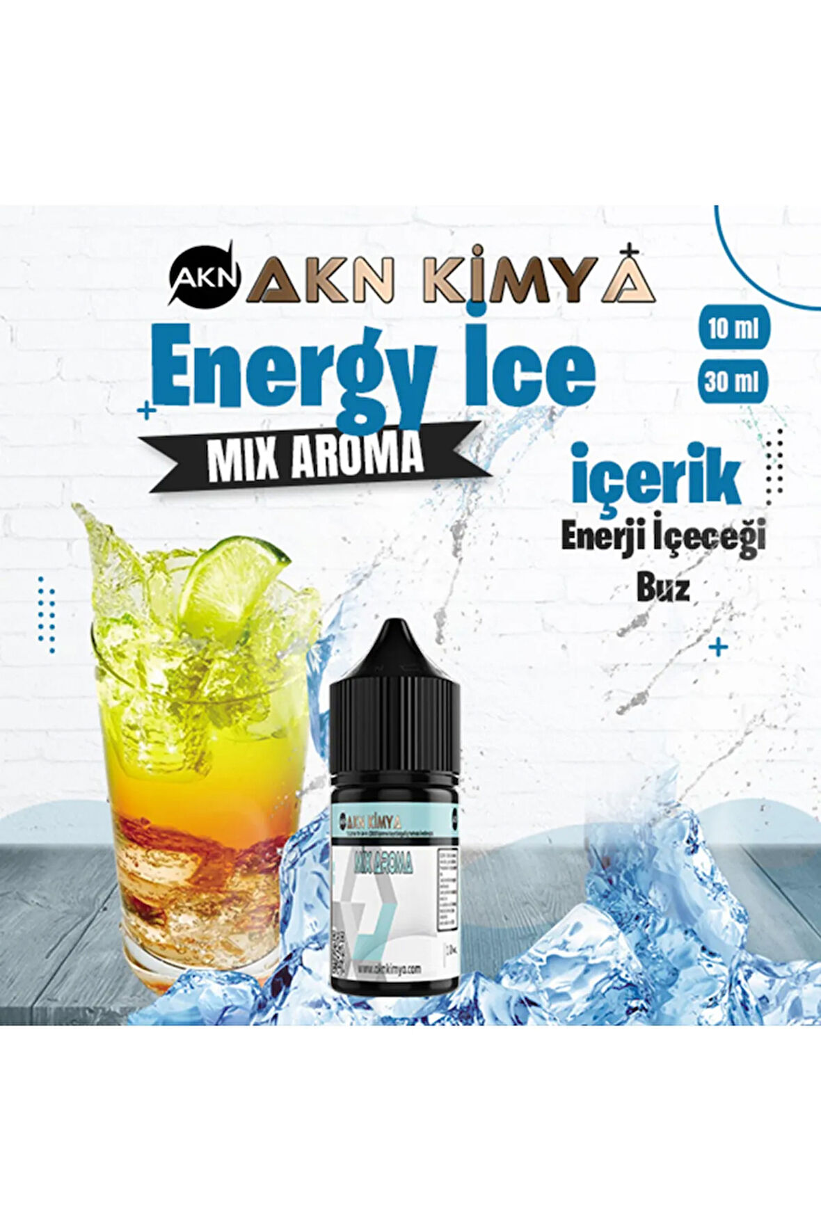 Energy İce Mix Aroma Enerji İçeceği Buz Gıda Aroması 10 ml