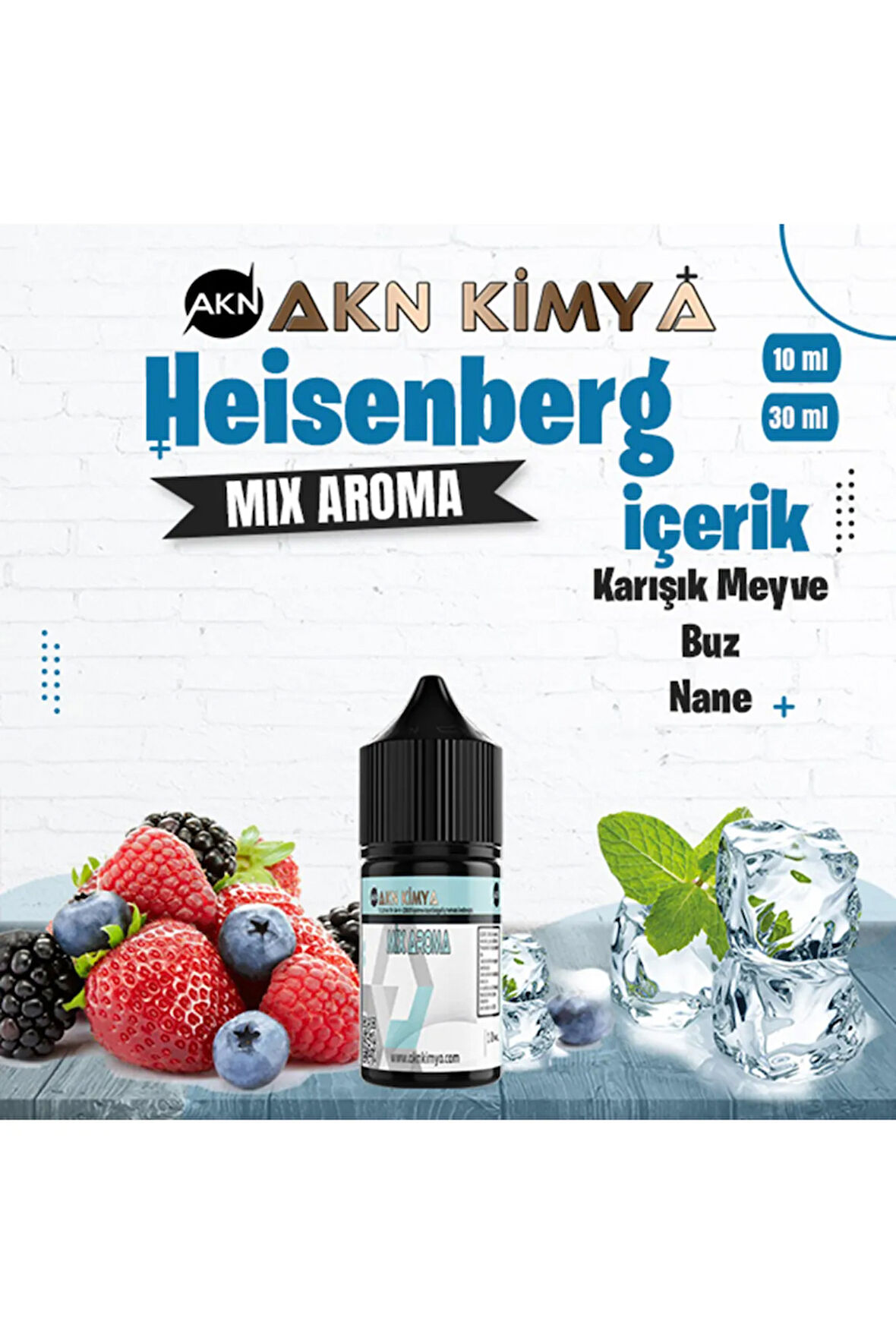 Heisenberg Mix Aroma Karışık Meyve Buz Nane Gıda Aroması 10 ml